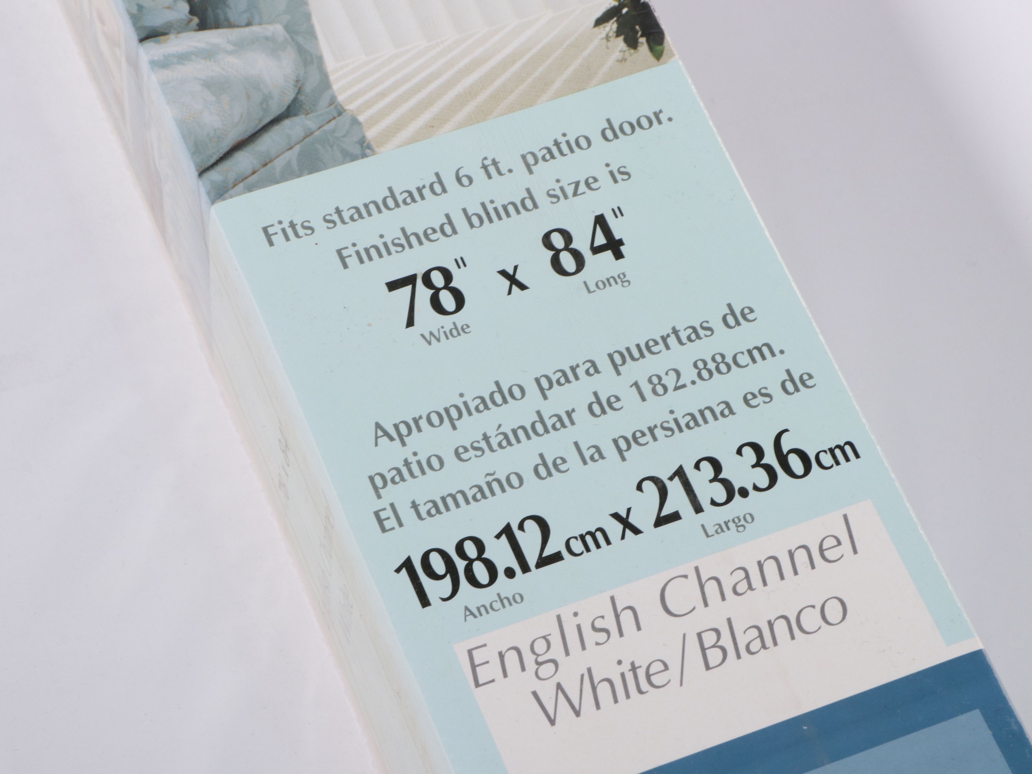 Bali English Channel White Grab-n-Go 84" Vertical Patio Door Blind