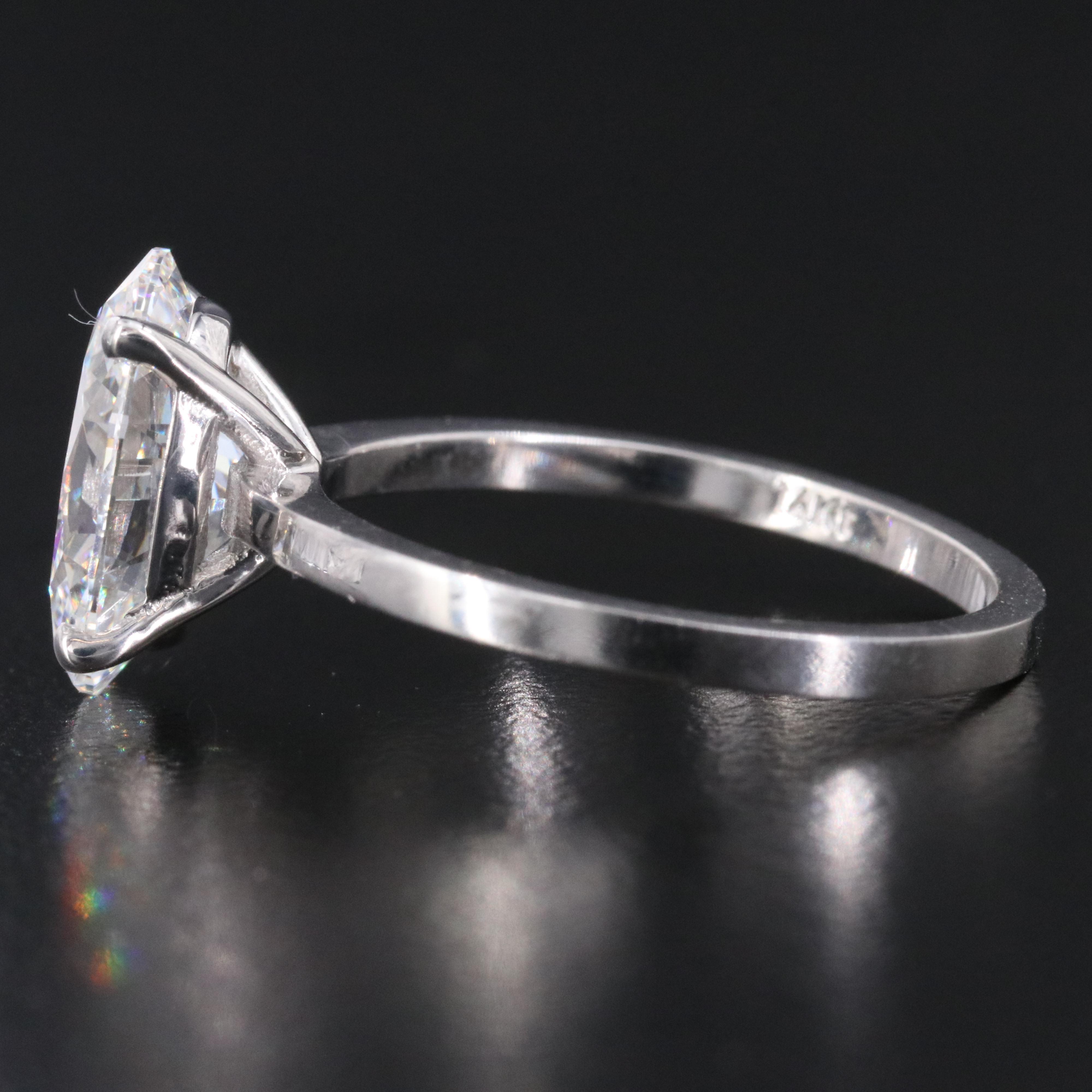 14K 3.06 CT Lab Grown Diamond Solitaire Ring