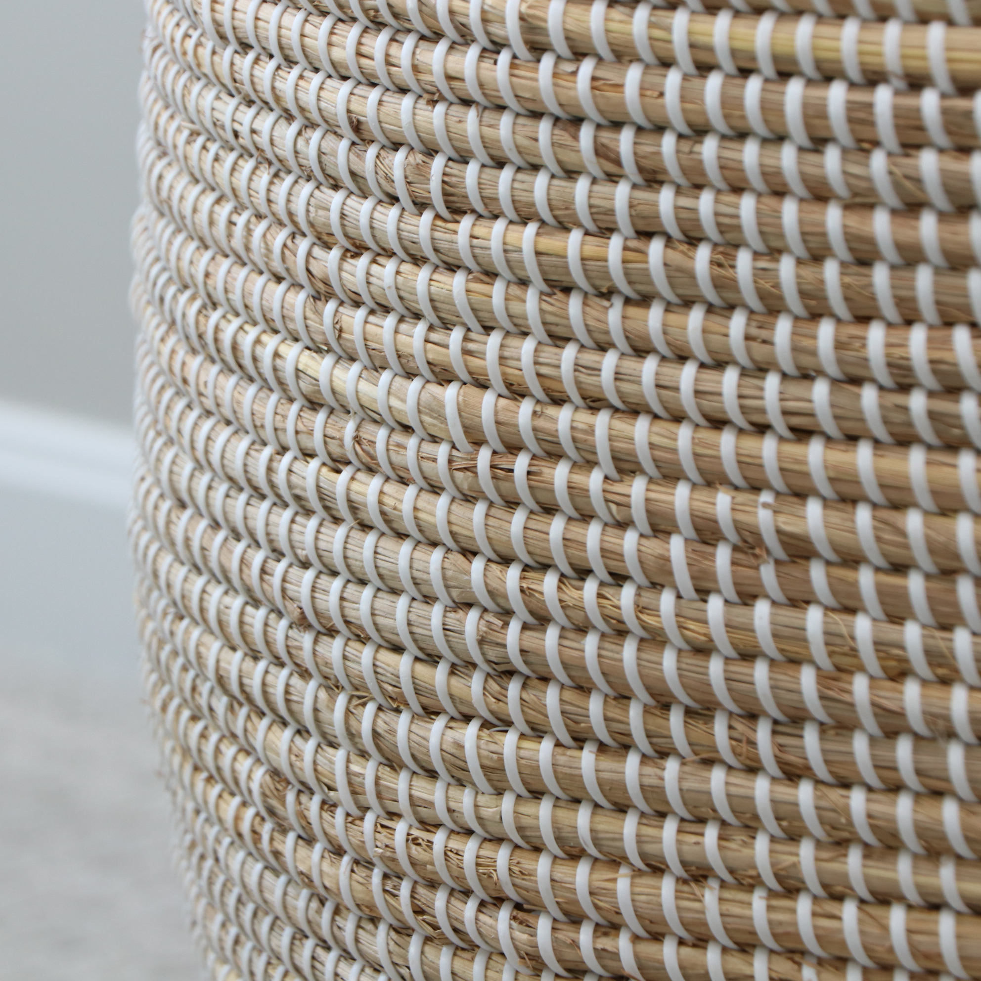 Serena & Lily "La Jolla" Woven Seagrass Basket with Lid