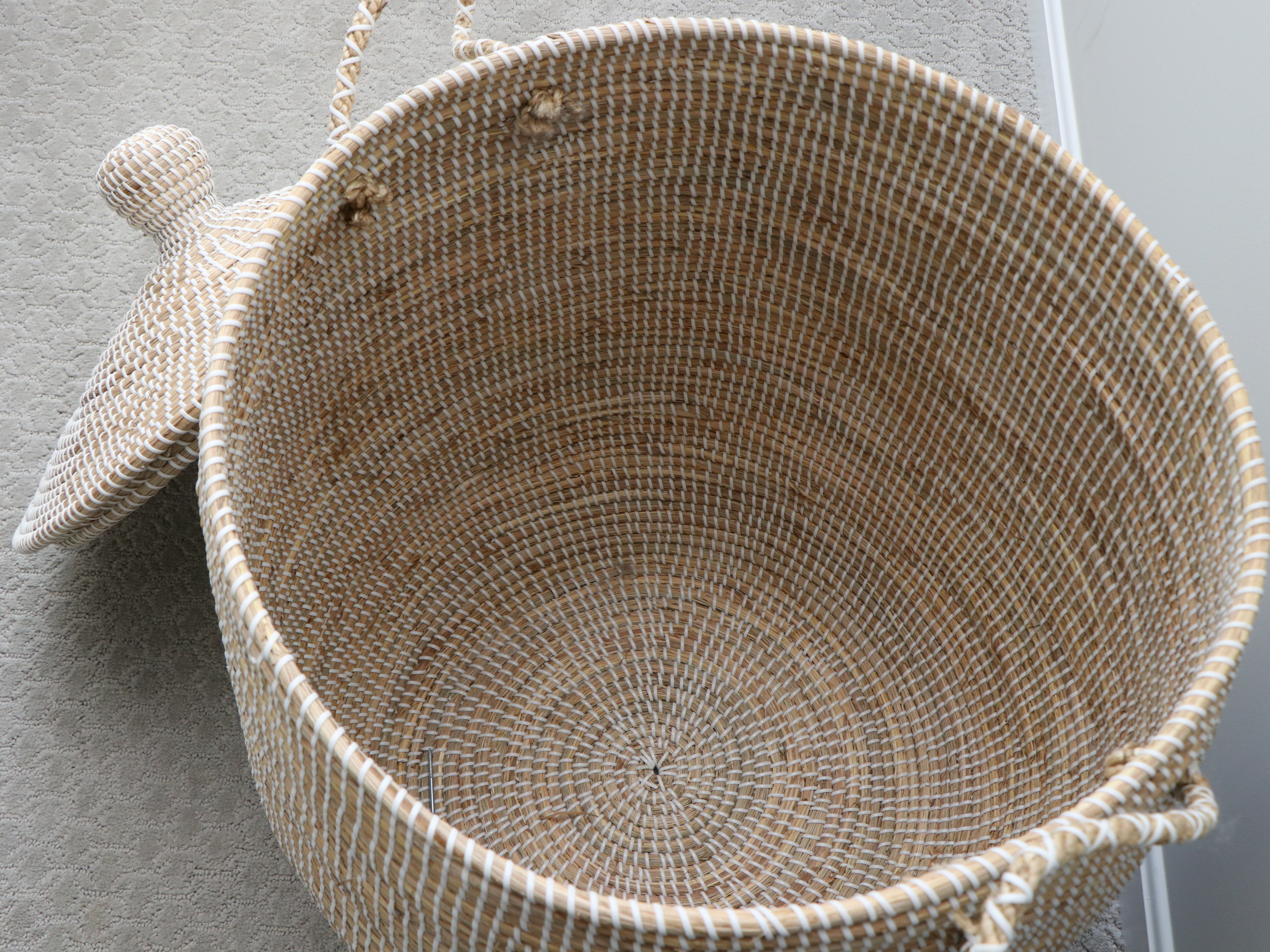 Serena & Lily "La Jolla" Woven Seagrass Basket with Lid