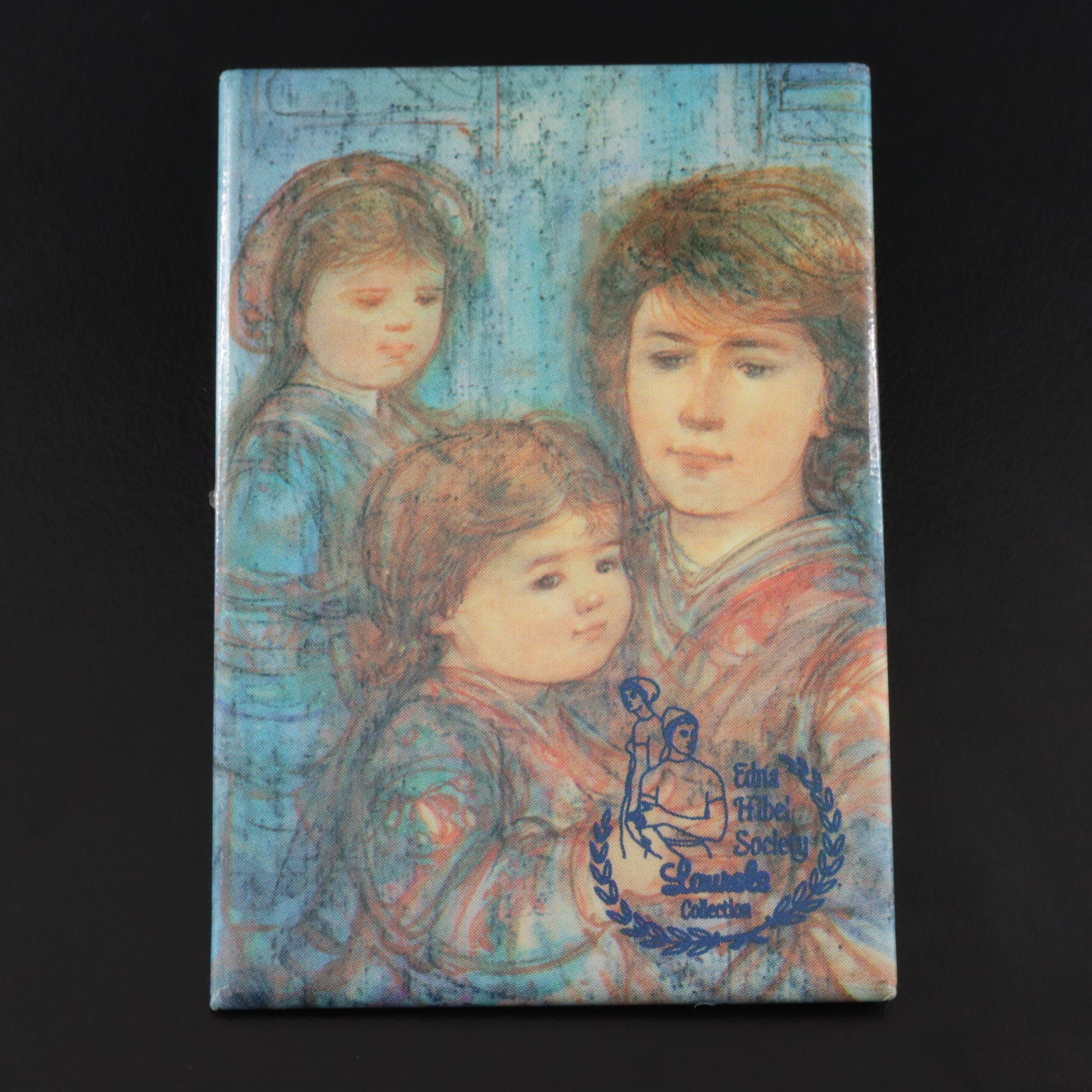 Edna Hibel Society "Laurels" Alexis and Her Children Replica Brooch
