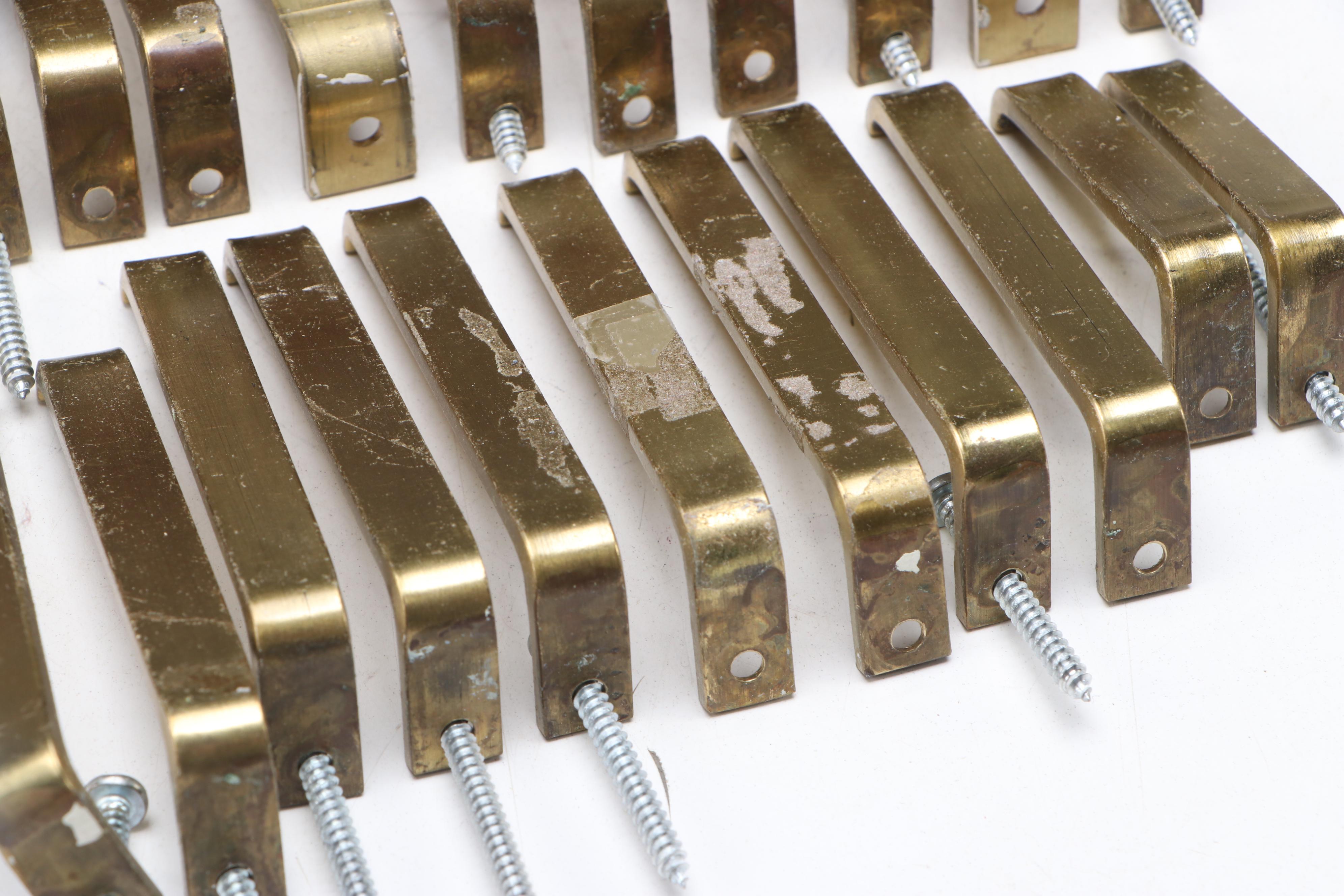 Mid Century Modern Style Wood and Brass Boat Box with Ship Hardware