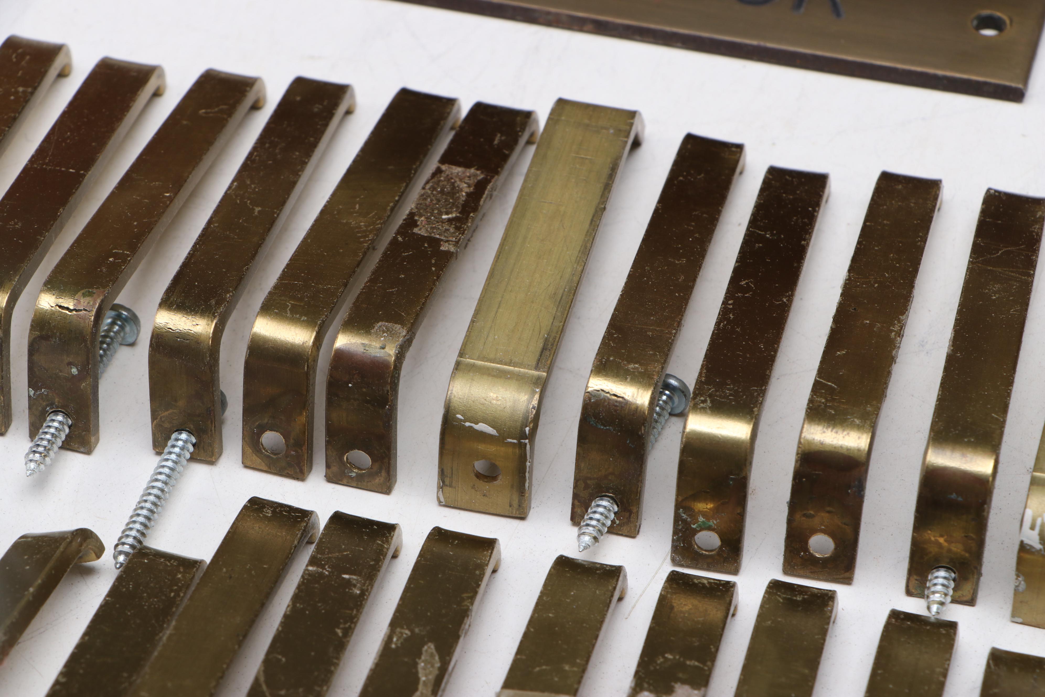 Mid Century Modern Style Wood and Brass Boat Box with Ship Hardware