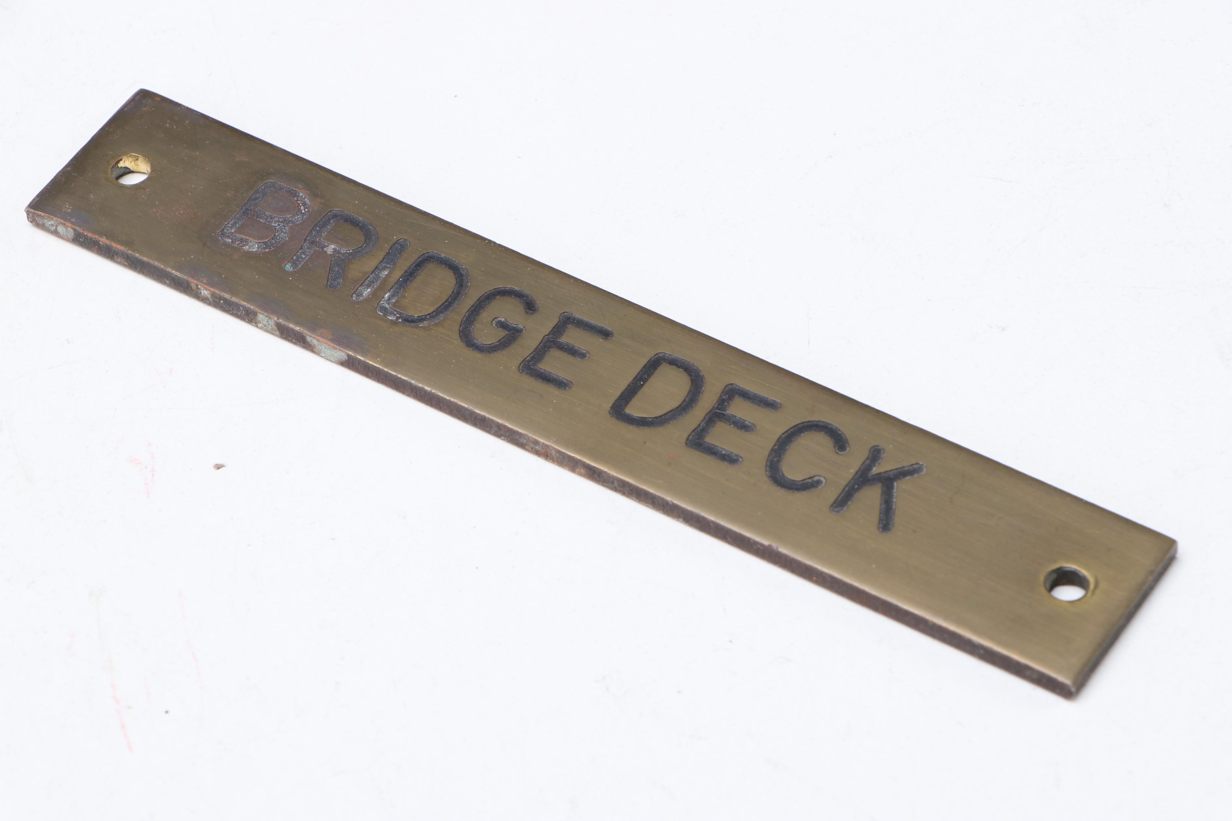 Mid Century Modern Style Wood and Brass Boat Box with Ship Hardware