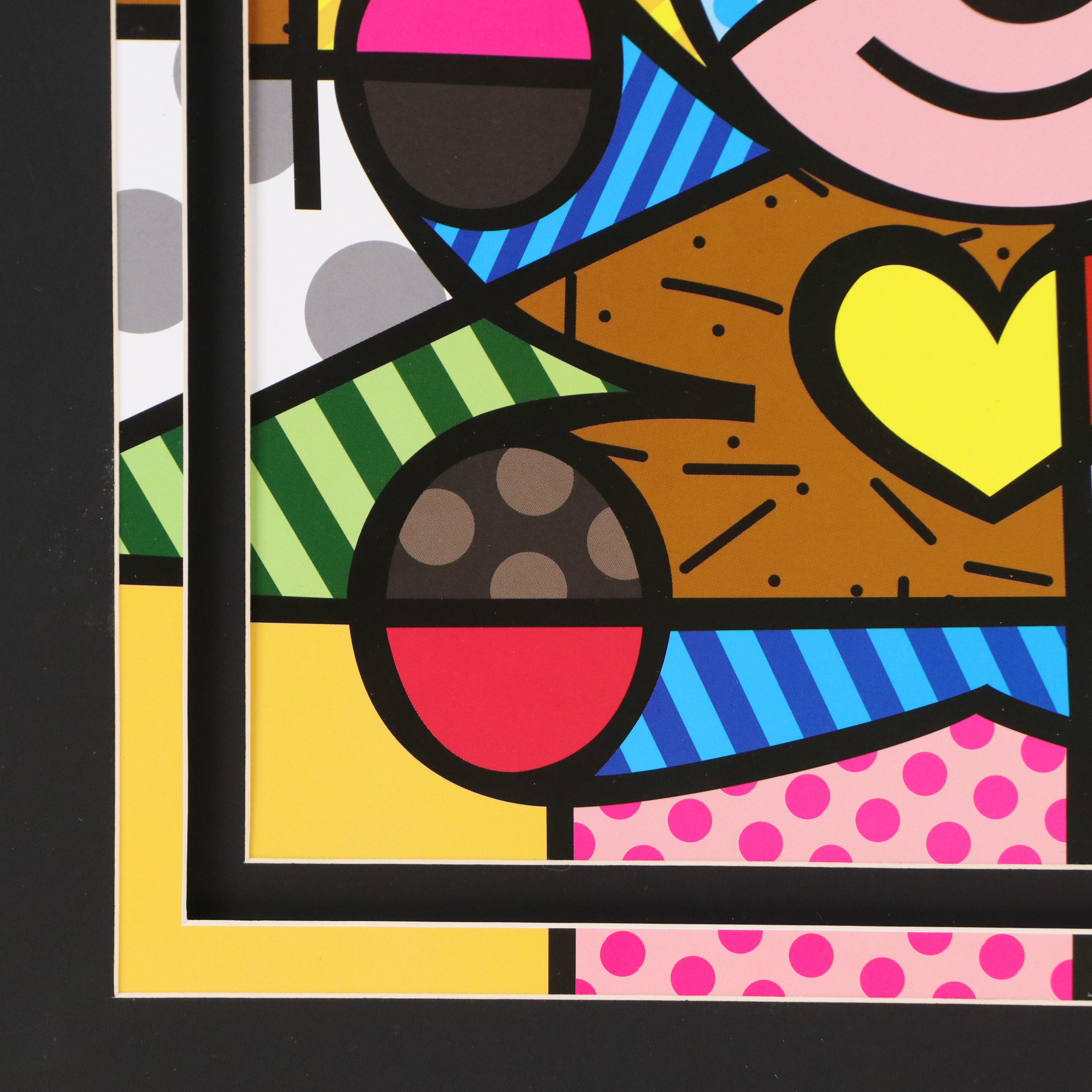 "Back in Time Little Bear" Offset Lithograph After Romero Britto