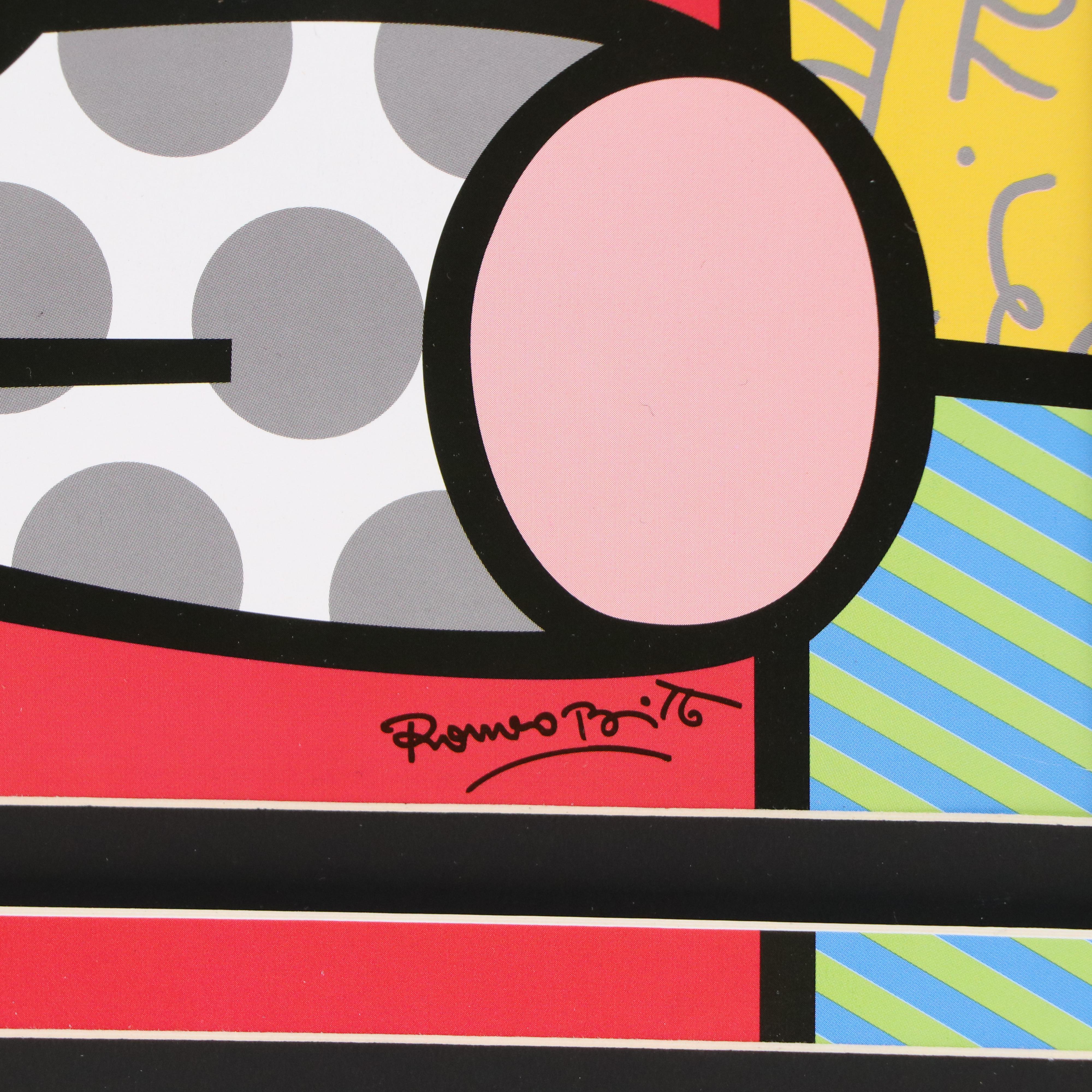 "Back in Time Little Bear" Offset Lithograph After Romero Britto