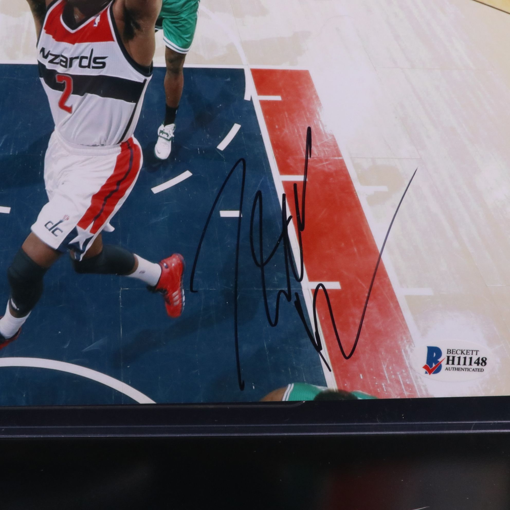 John Wall Signed Washington Wizards Basketball Print, Beckett and PSA