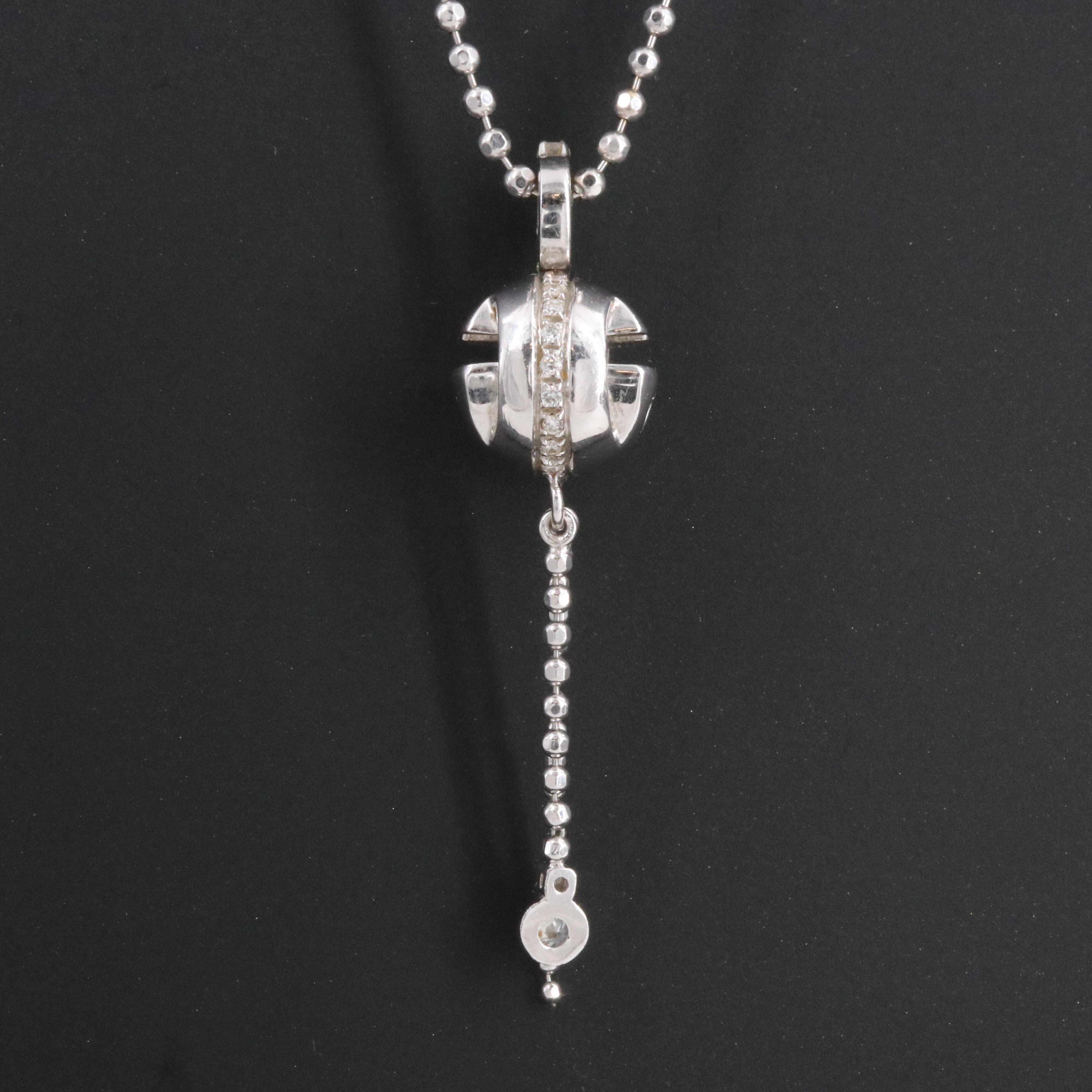 Gucci GG 18K 0.31 CTW Ball Drop Necklace