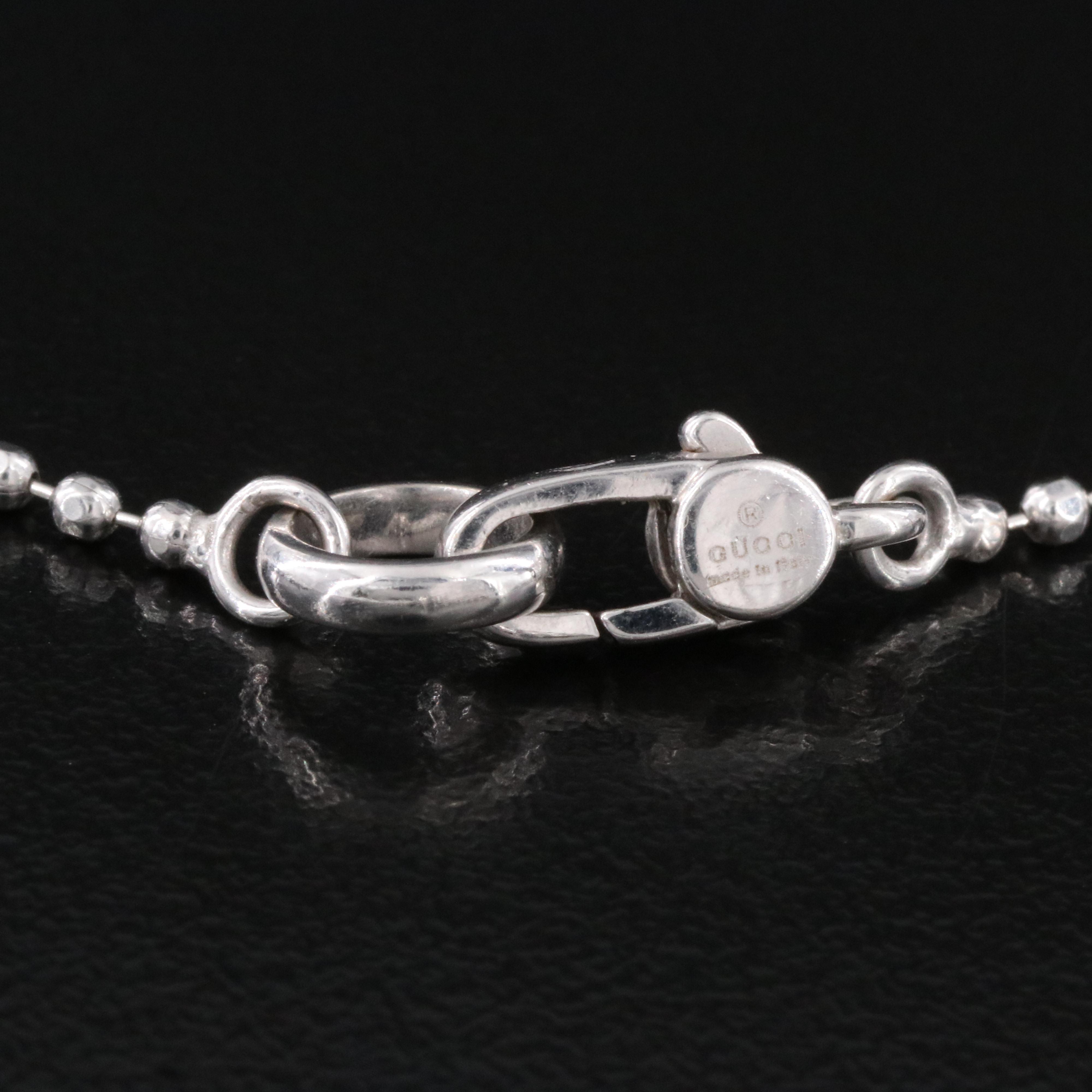 Gucci GG 18K 0.31 CTW Ball Drop Necklace