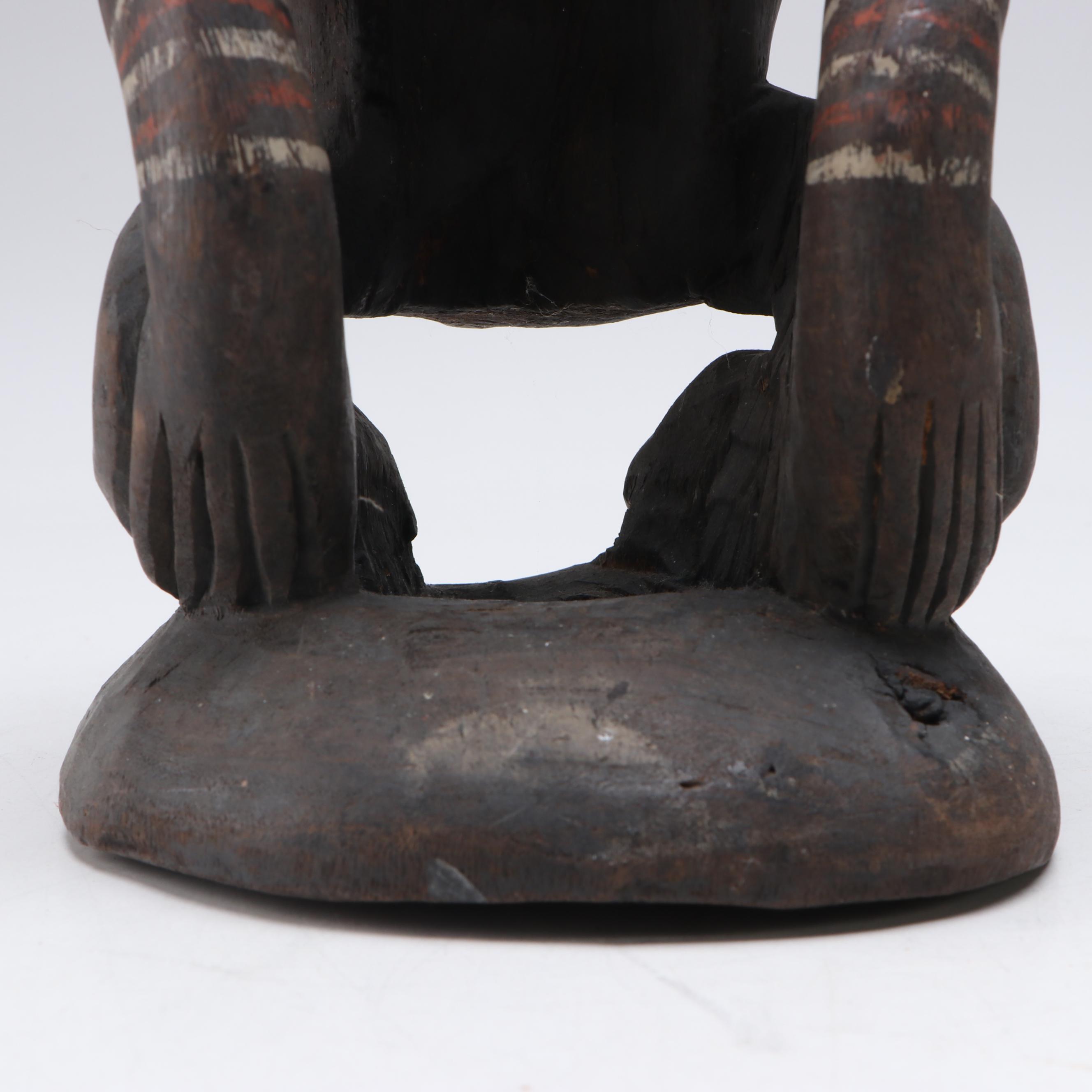 Papuan Sepik River Ancestral Spirit Totem and Ashanti Akuaba Fertility Doll