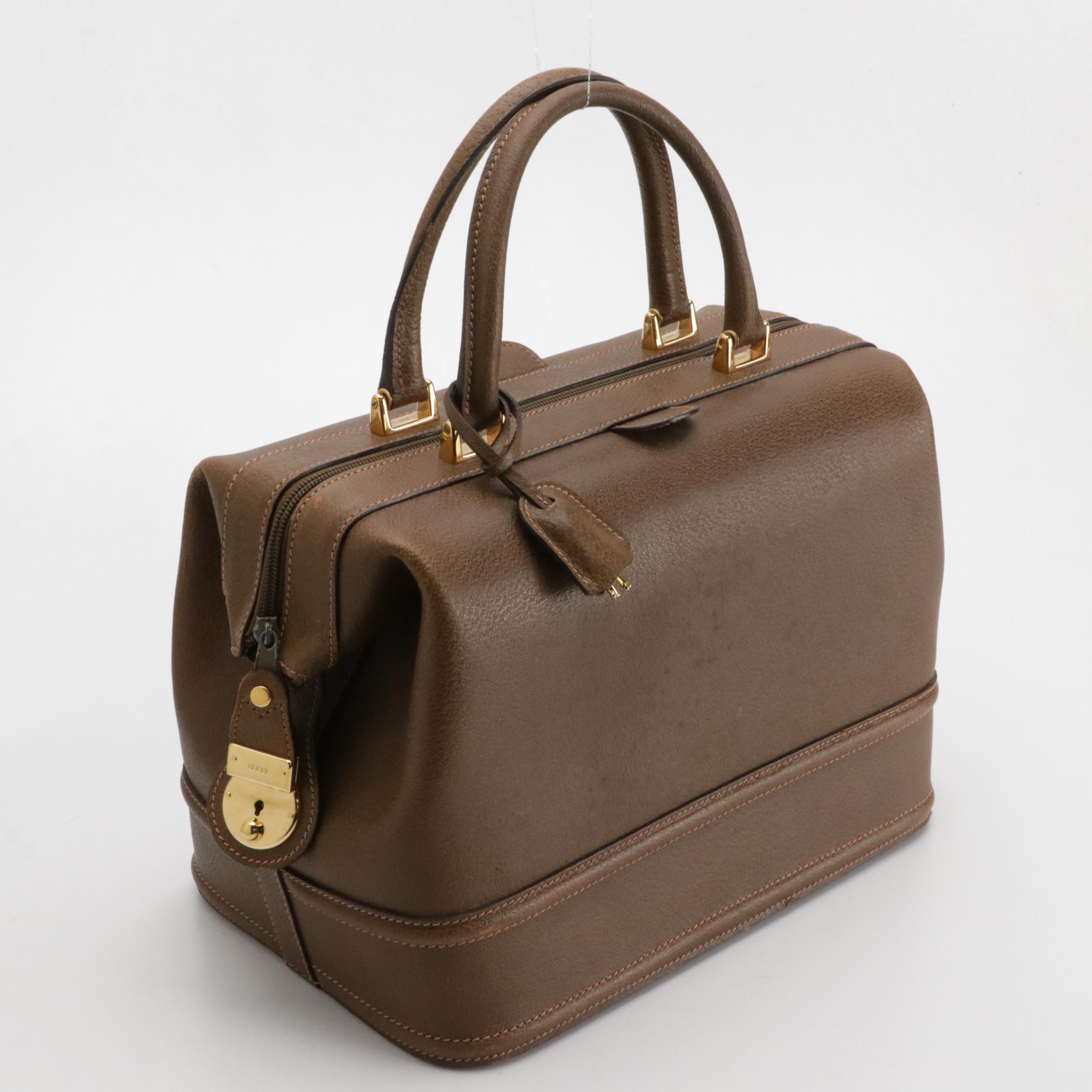 Gucci Doctor Bag Style Vanity Case in Cinghiale Leather
