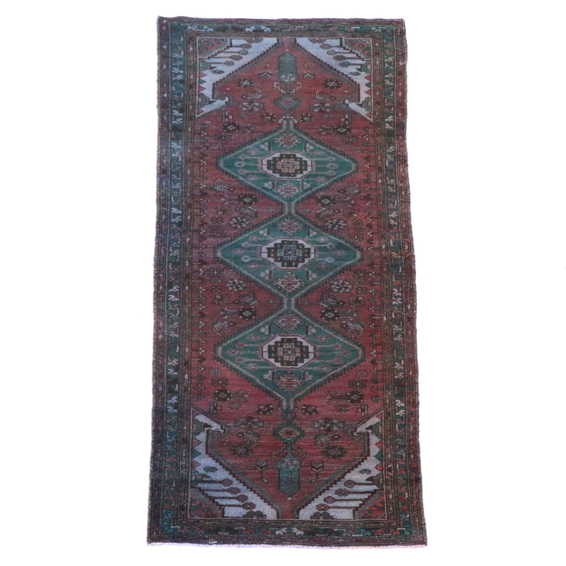 3'6 x 9'8 Hand-Knotted Persian Shiraz Long Rug