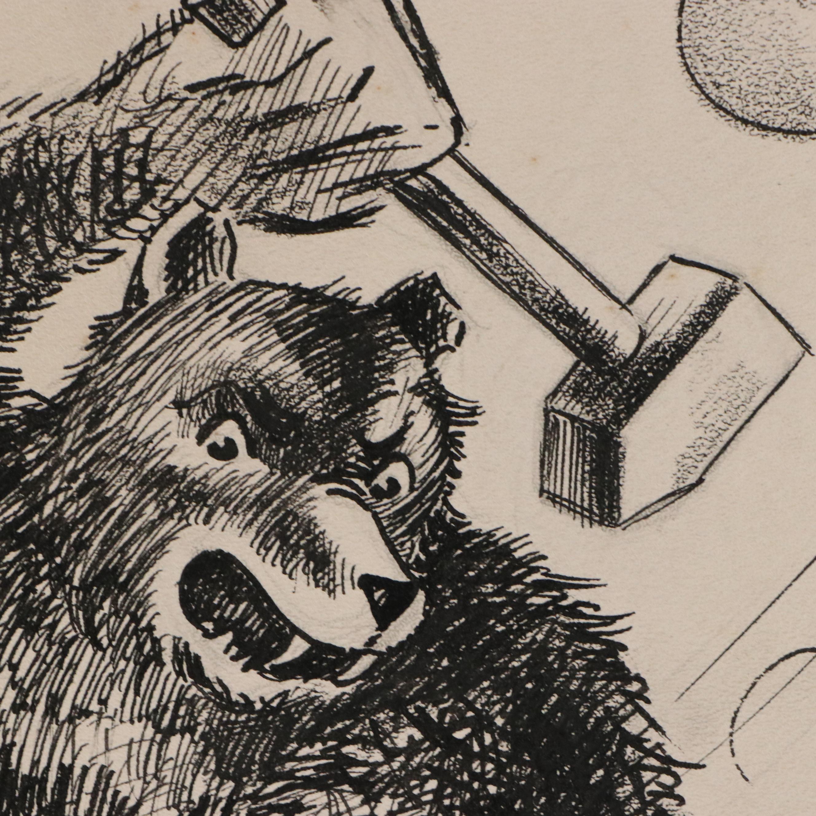 Shepard Mixed Media Cartoons of WWII Eastern Front Military Campaigns, 1940s