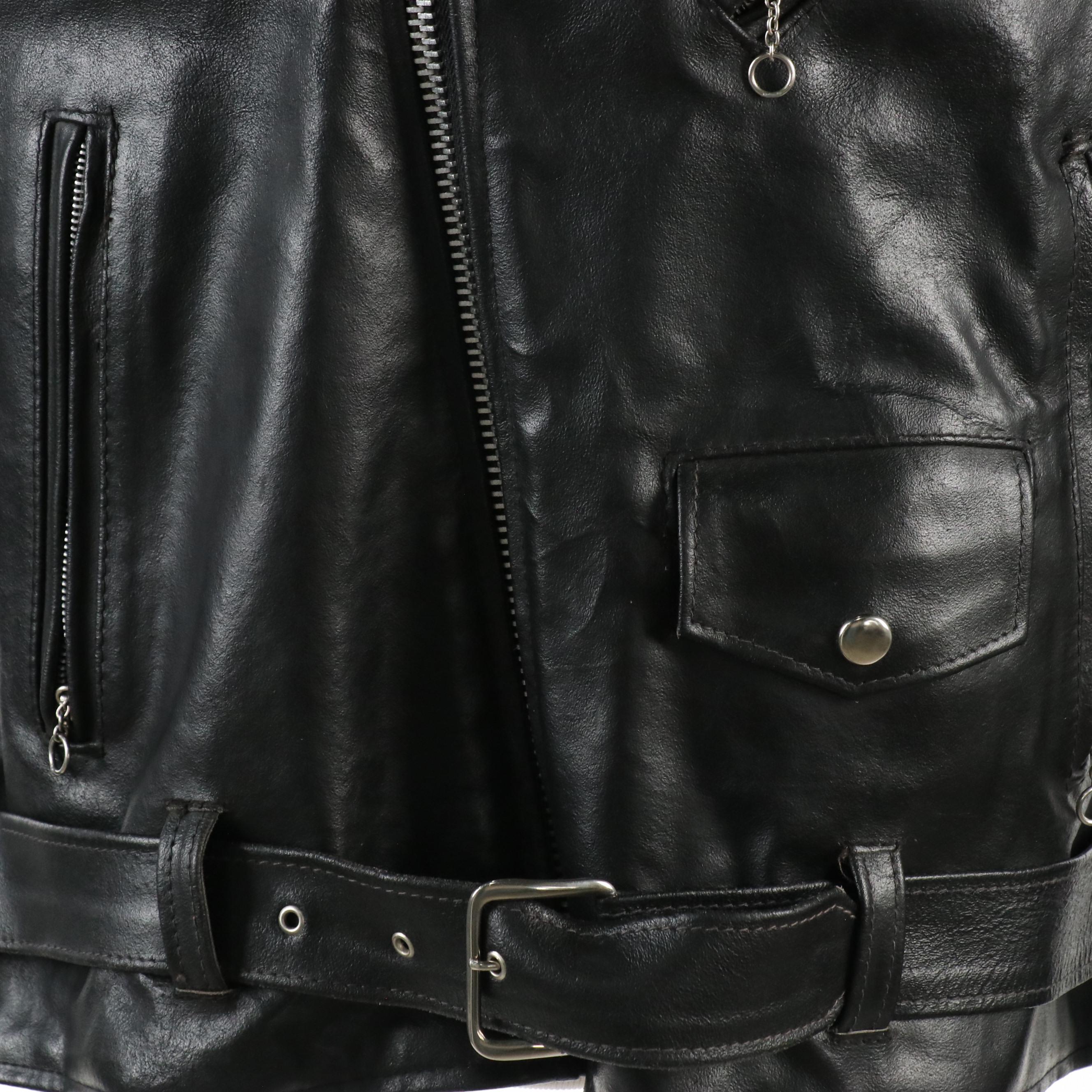 Men's Excelled Vintage Leather Motorcycle Jacket