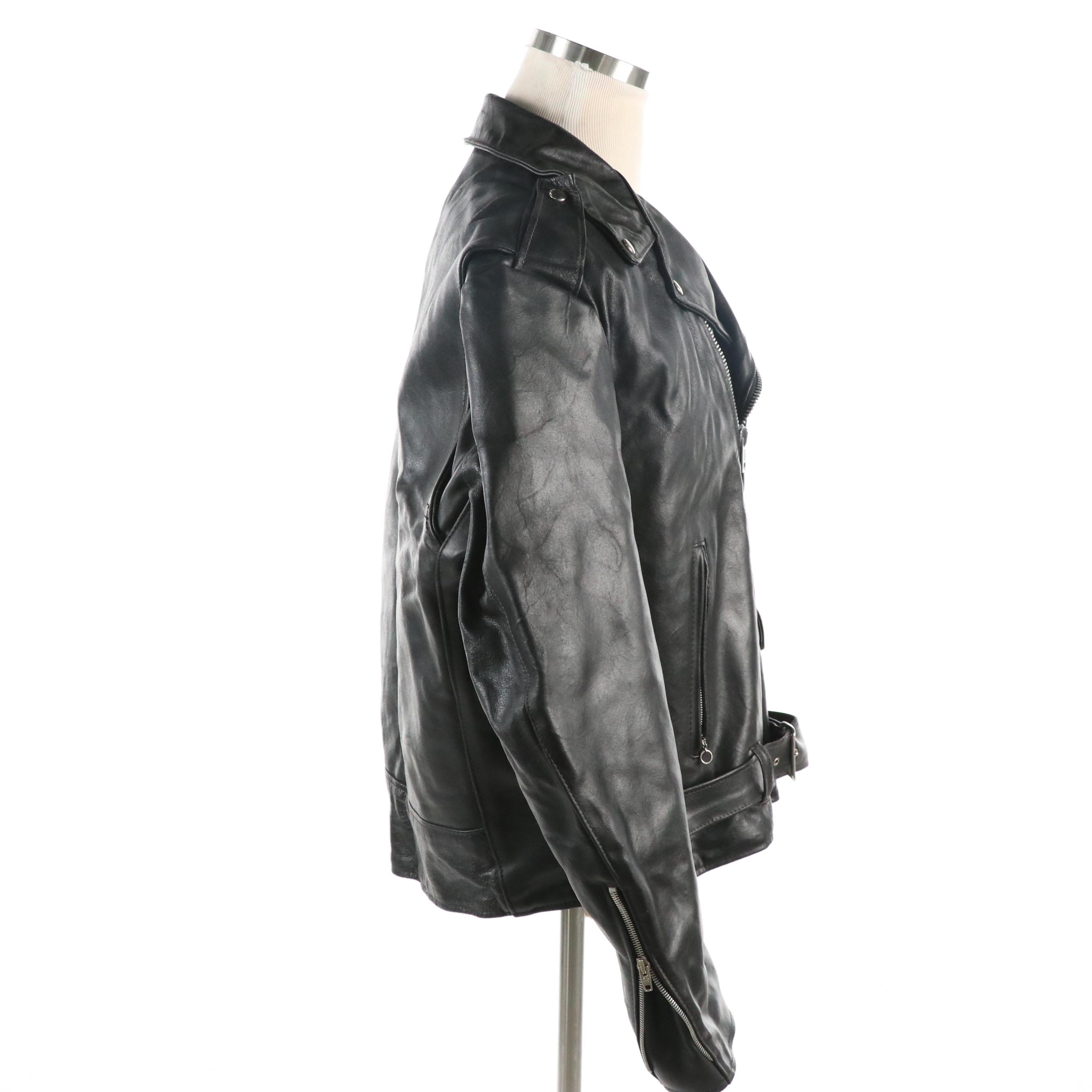Men's Excelled Vintage Leather Motorcycle Jacket