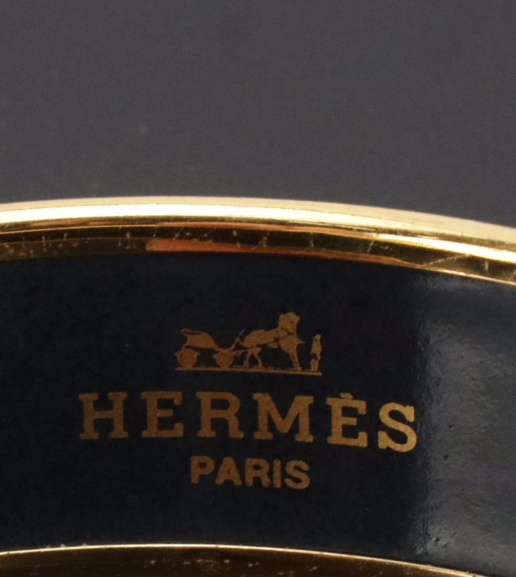 Hermès "Sangles" Enamel Wide Bangle Bracelet