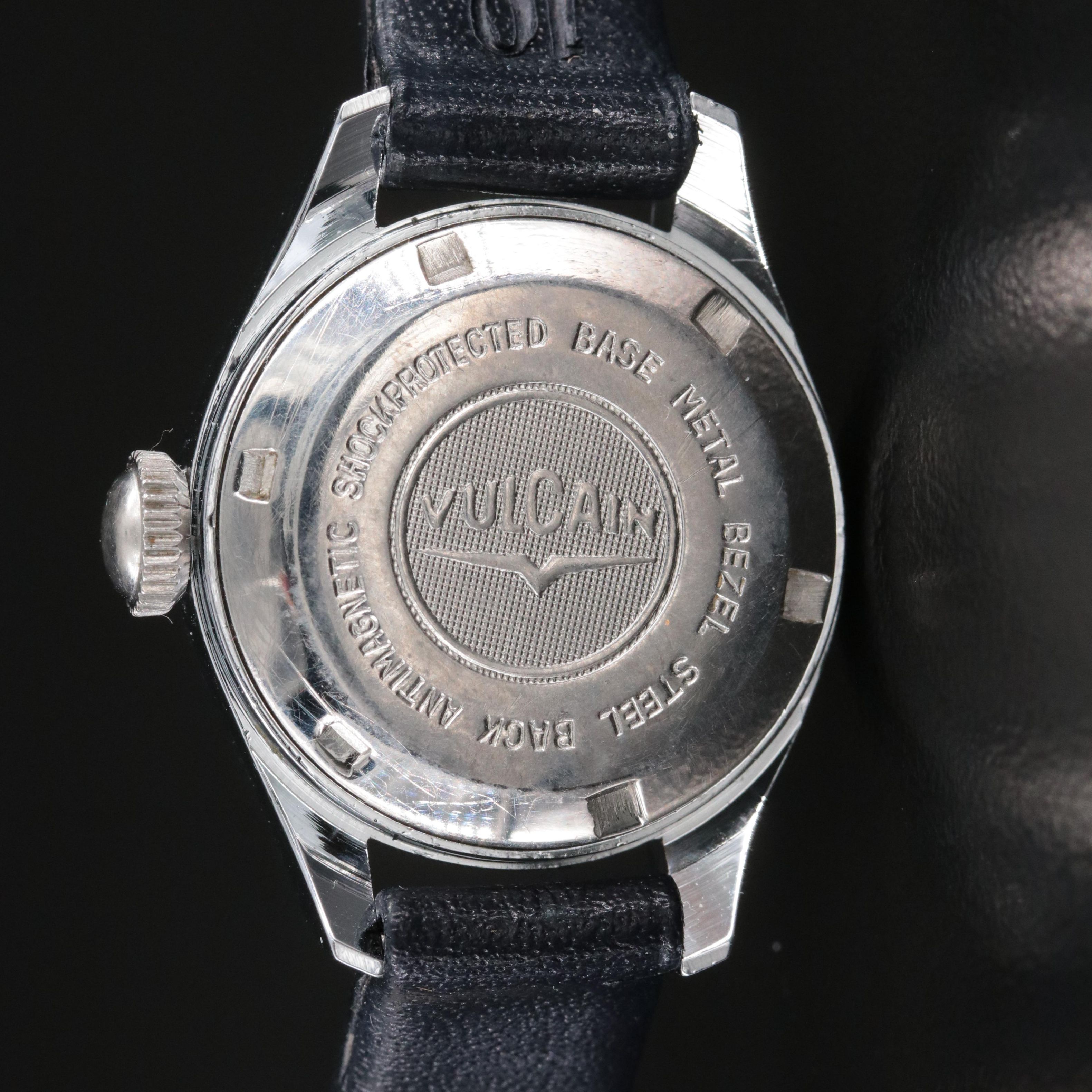 Vintage Vulcain Mechanical Watch with Blue Dial