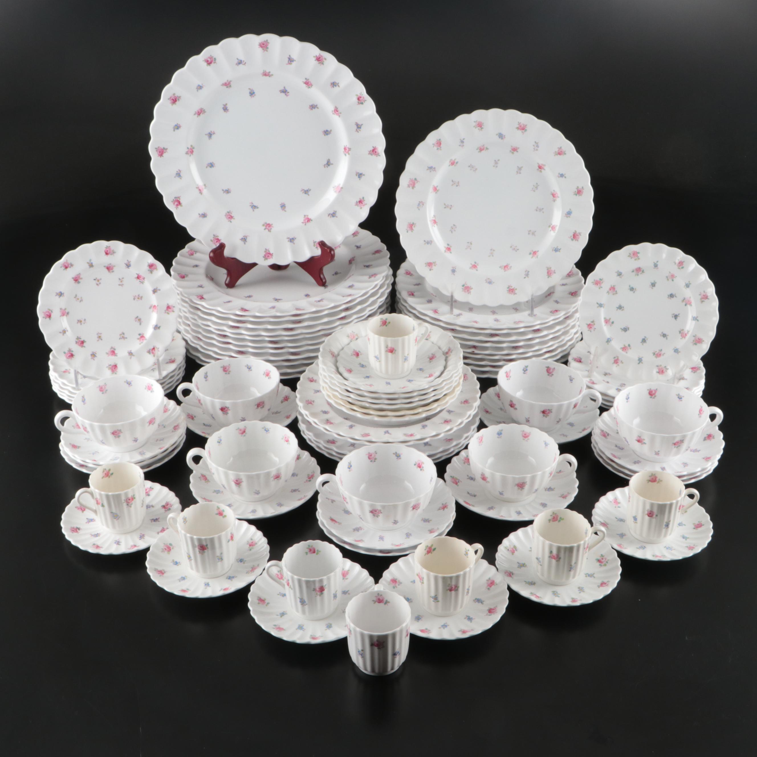 Spode "Dimity" Fluted Porcelain Dinnerware, 1955-1971
