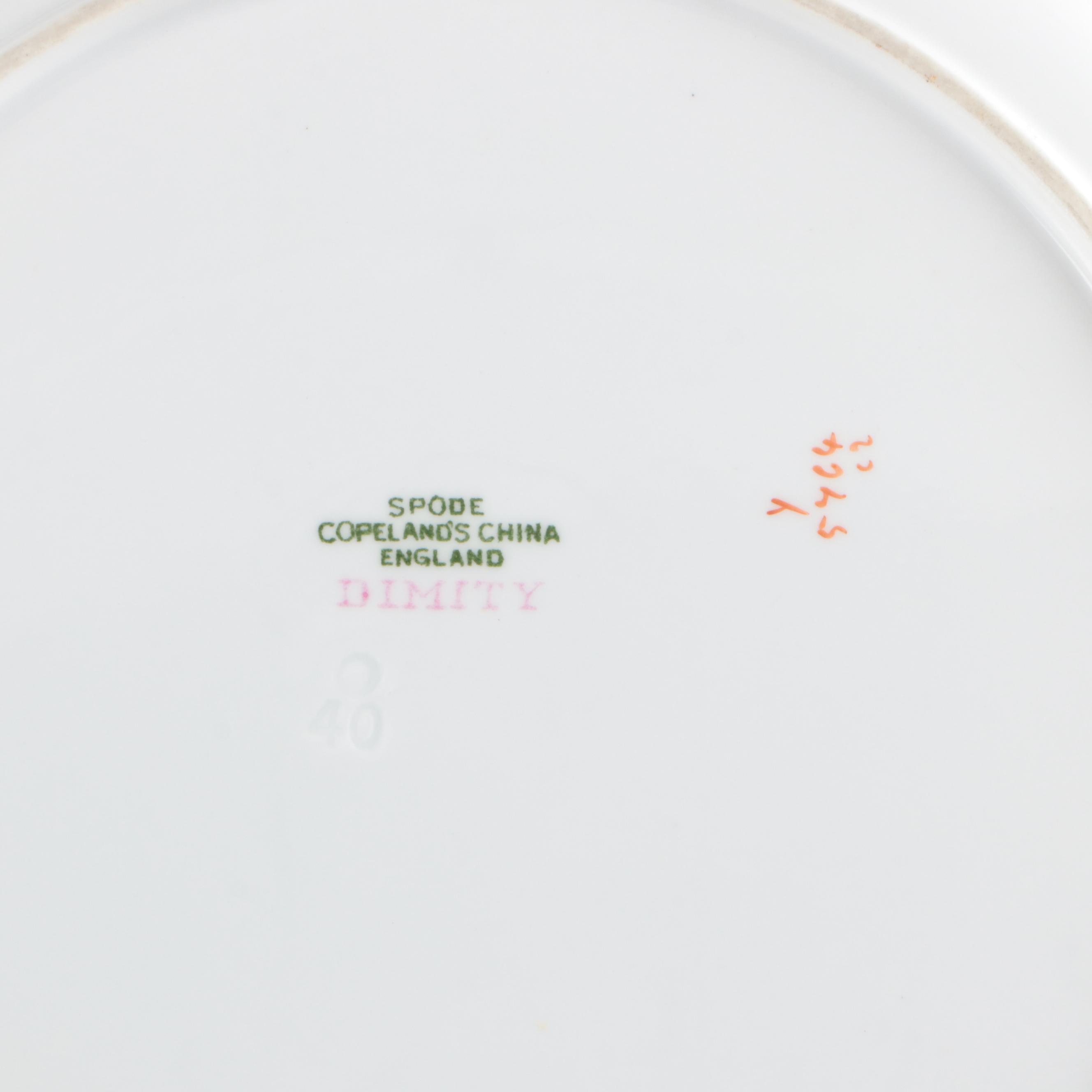 Spode "Dimity" Fluted Porcelain Dinnerware, 1955-1971