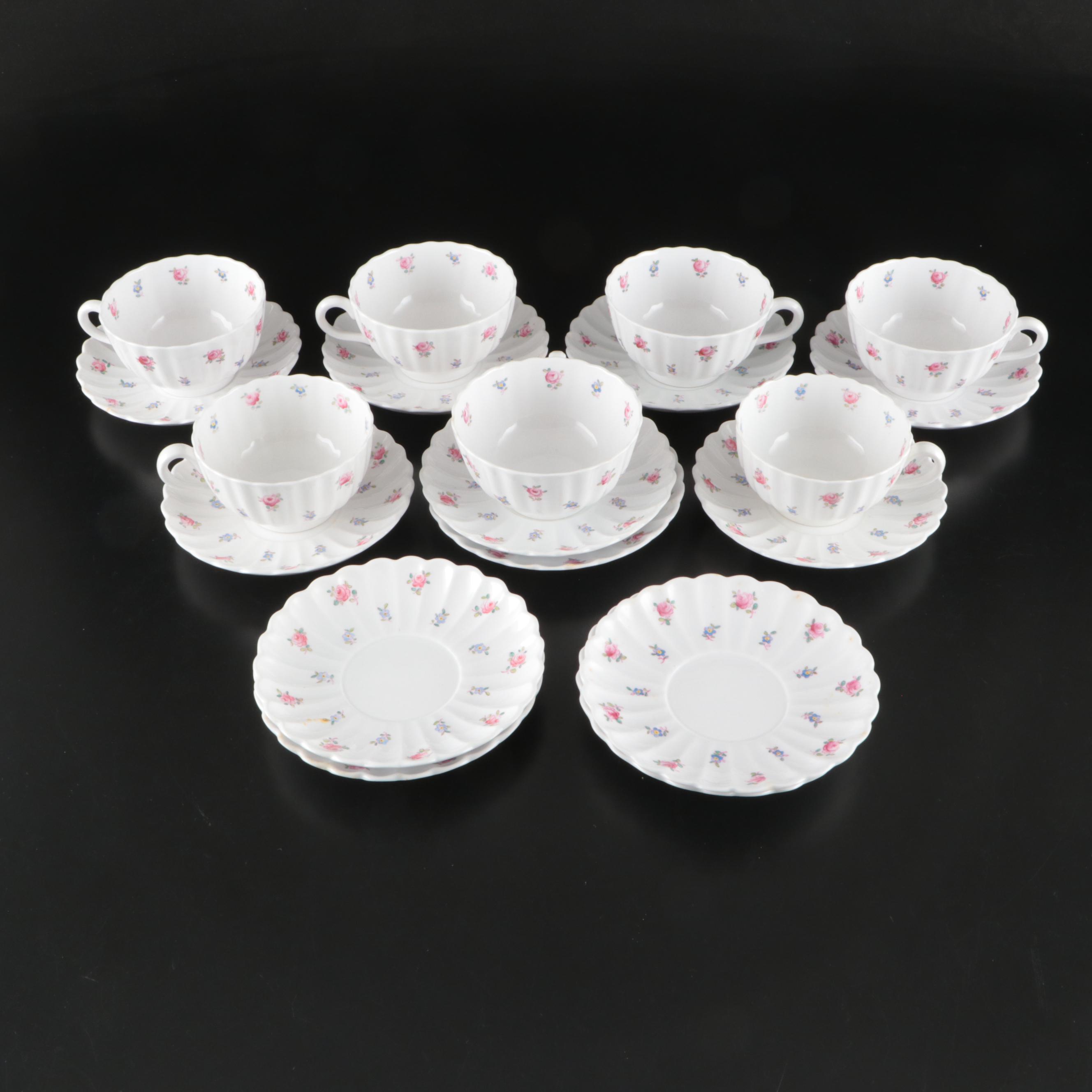 Spode "Dimity" Fluted Porcelain Dinnerware, 1955-1971