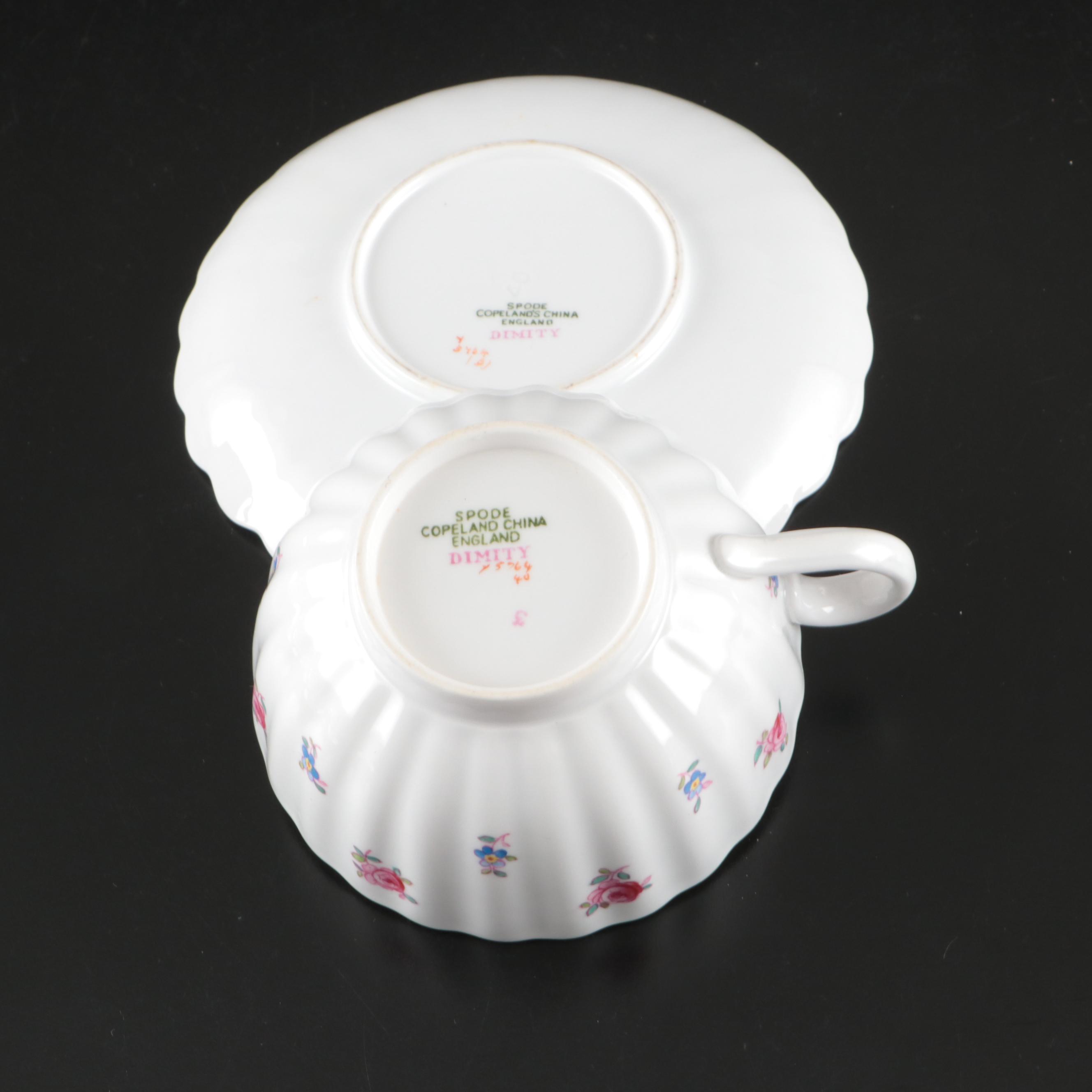 Spode "Dimity" Fluted Porcelain Dinnerware, 1955-1971