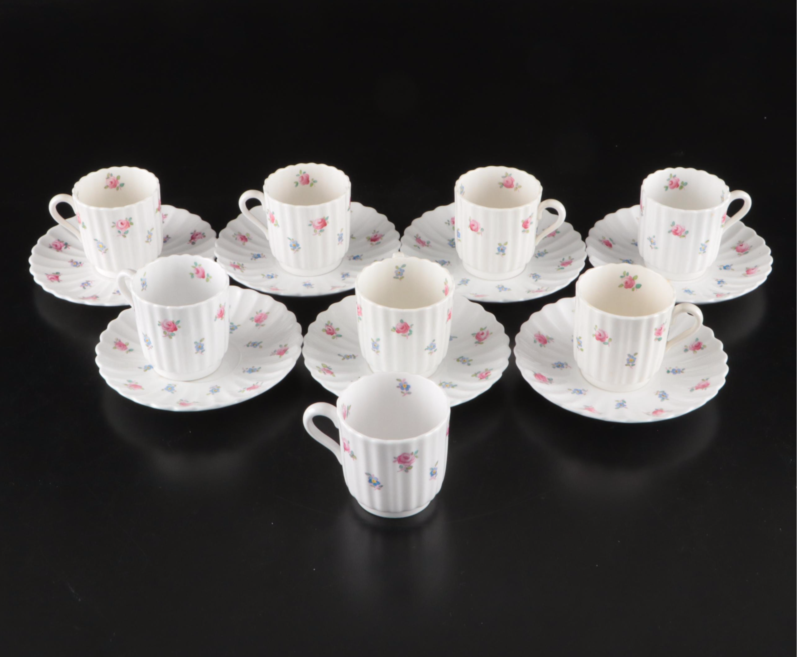 Spode "Dimity" Fluted Porcelain Dinnerware, 1955-1971