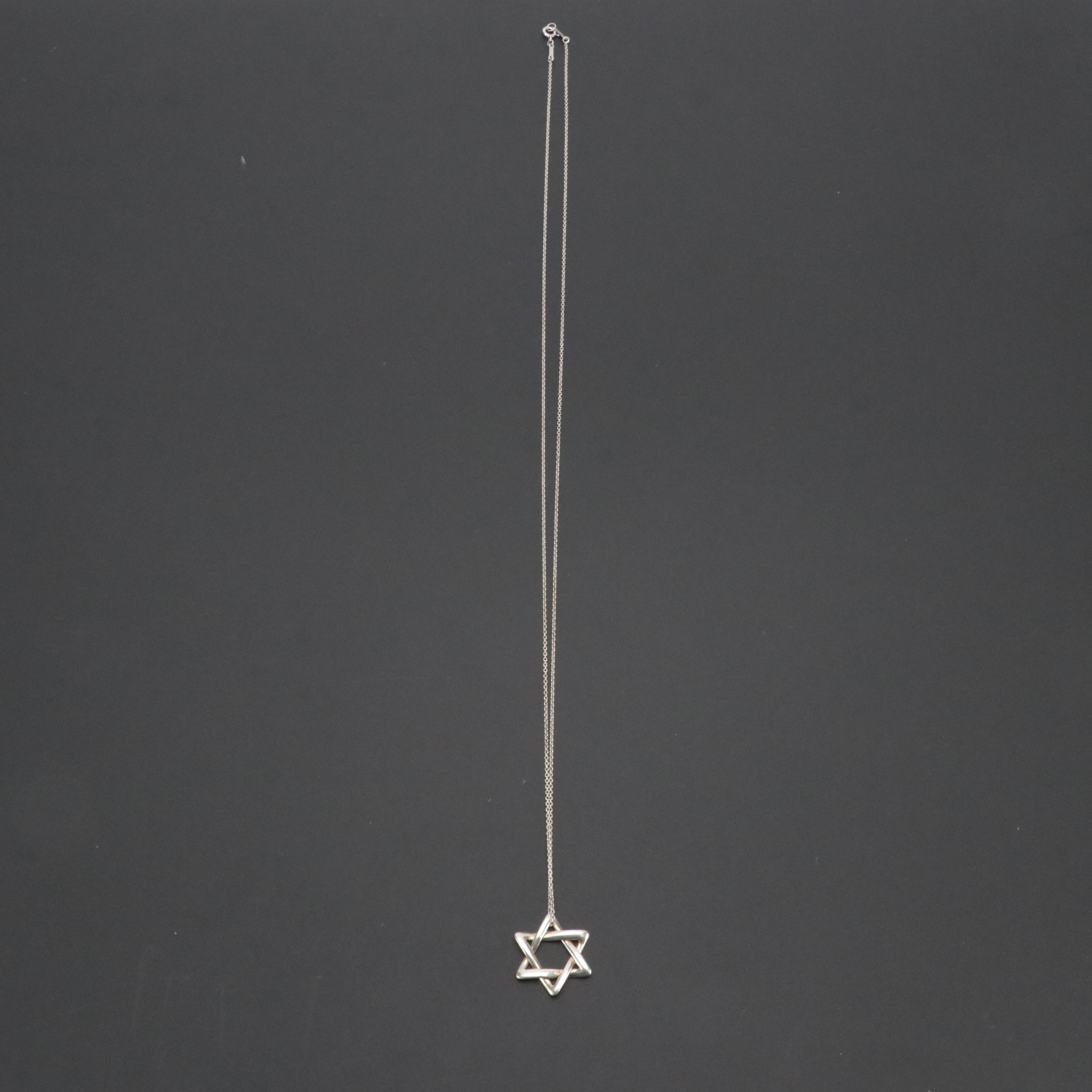 Elsa Peretti for Tiffany & Co. Sterling Star Of David Pendant Necklace