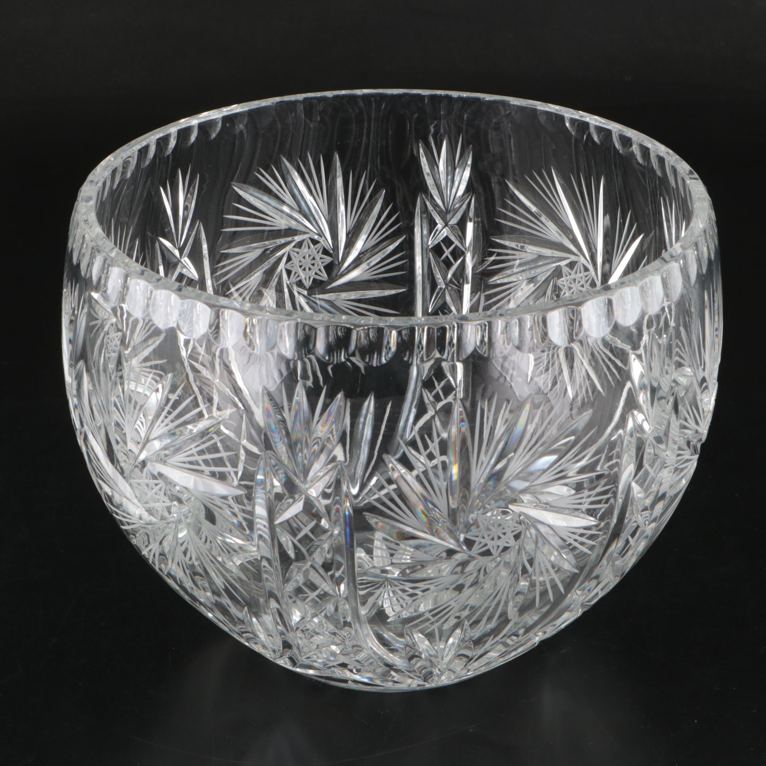 Crystal Bowl with Silver Finish Cherub Stand