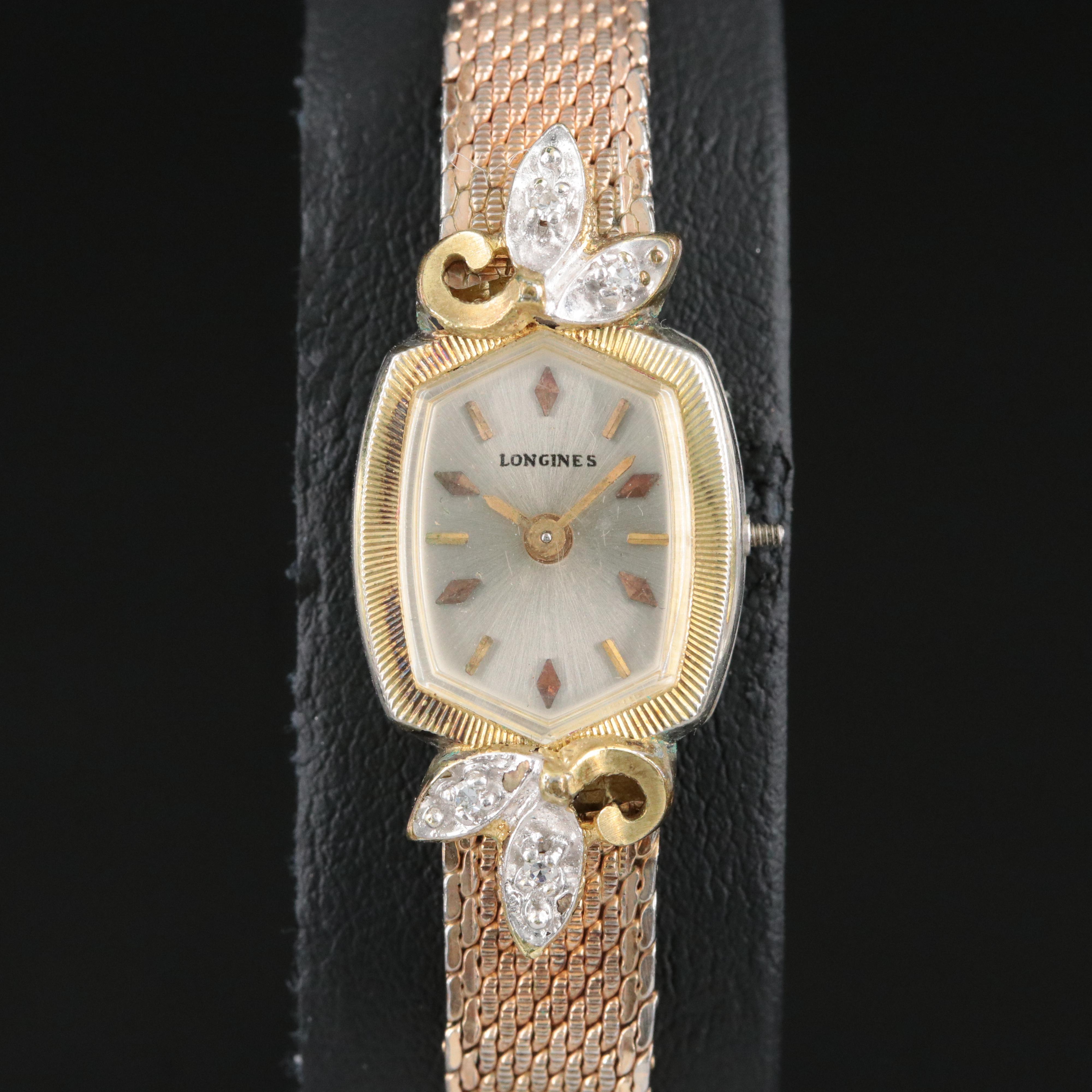 Longines Vintage Swiss Diamond Accented Watch 52355749