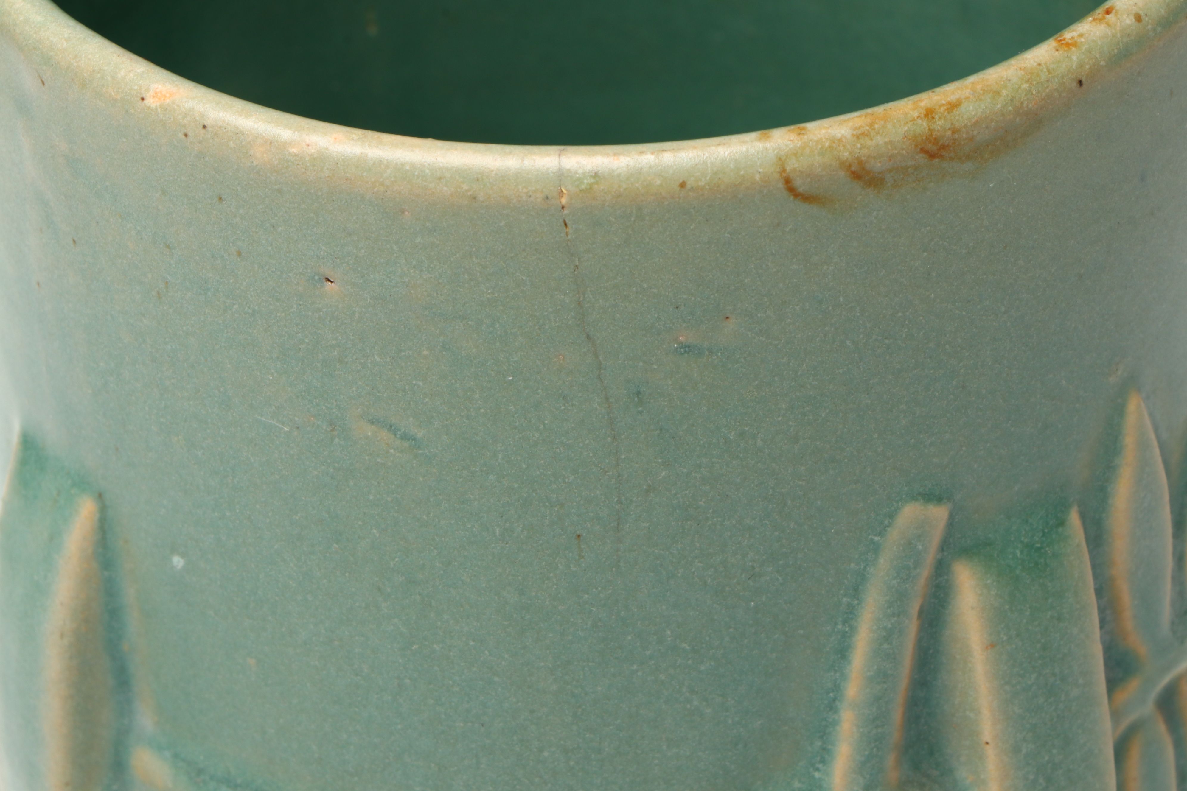 Klein Reid Pitcher, McCoy Bamboo Jardiniere and Other Ceramic Planters