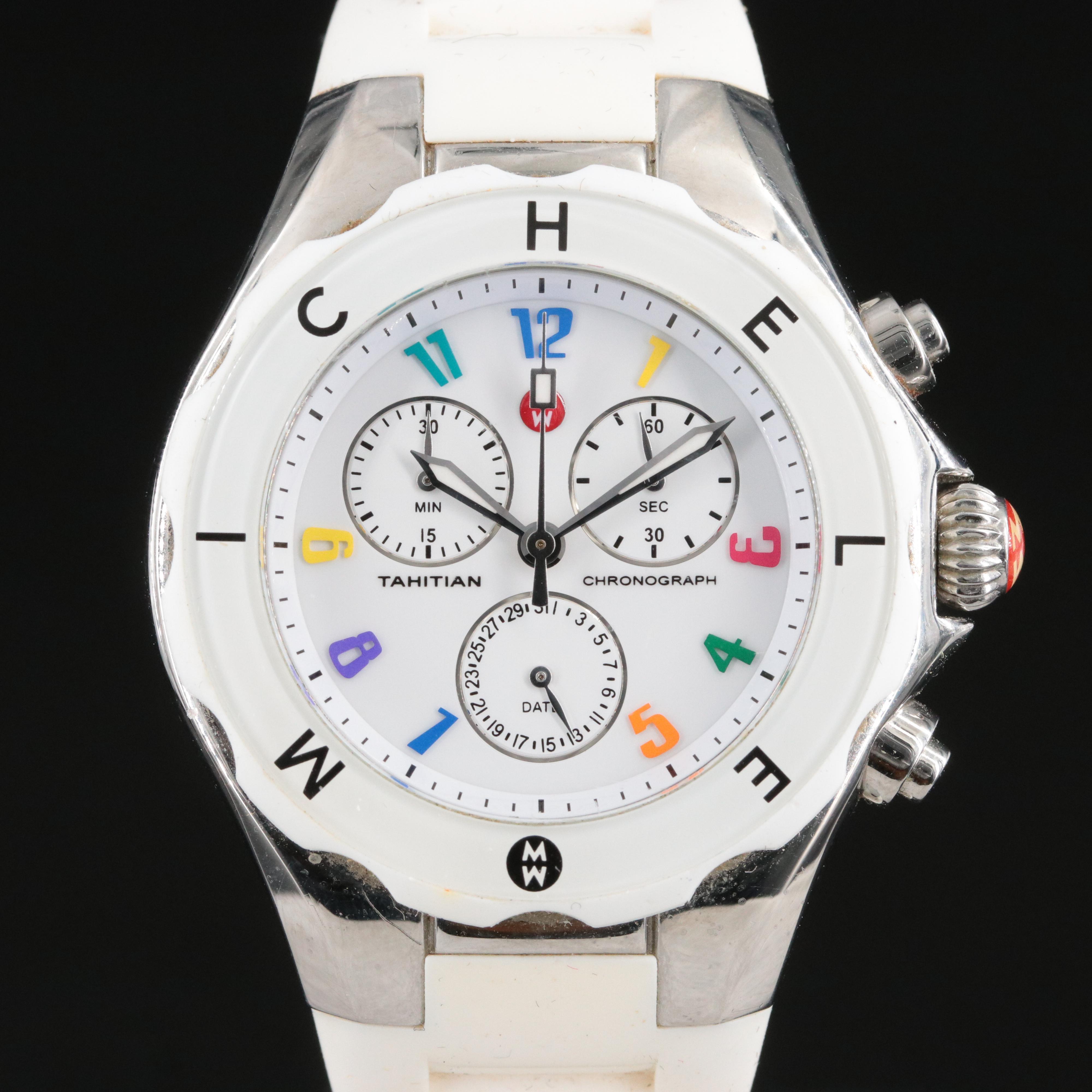 Michele Tahitian Jelly Bean Rainbow Chronograph Watch
