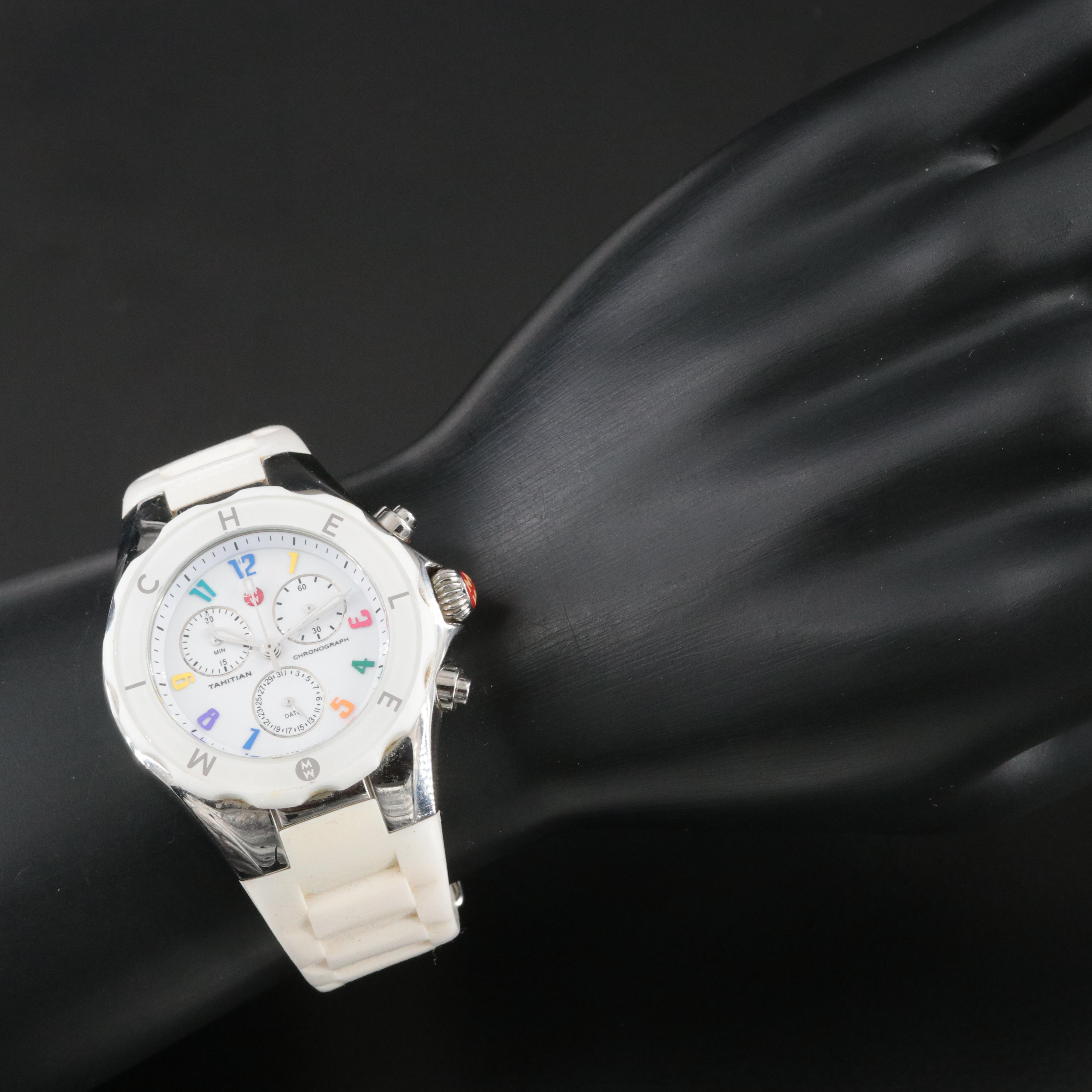 Michele Tahitian Jelly Bean Rainbow Chronograph Watch