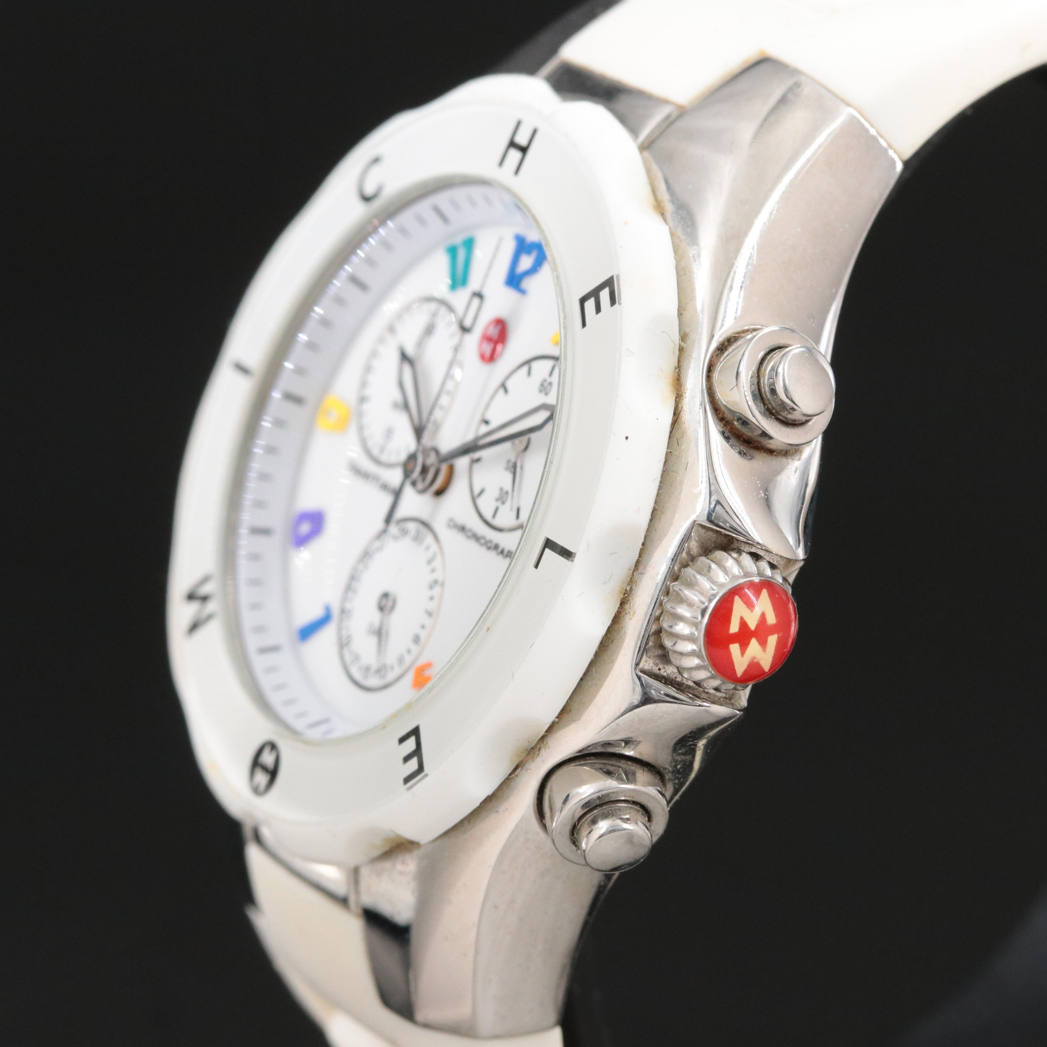 Michele Tahitian Jelly Bean Rainbow Chronograph Watch