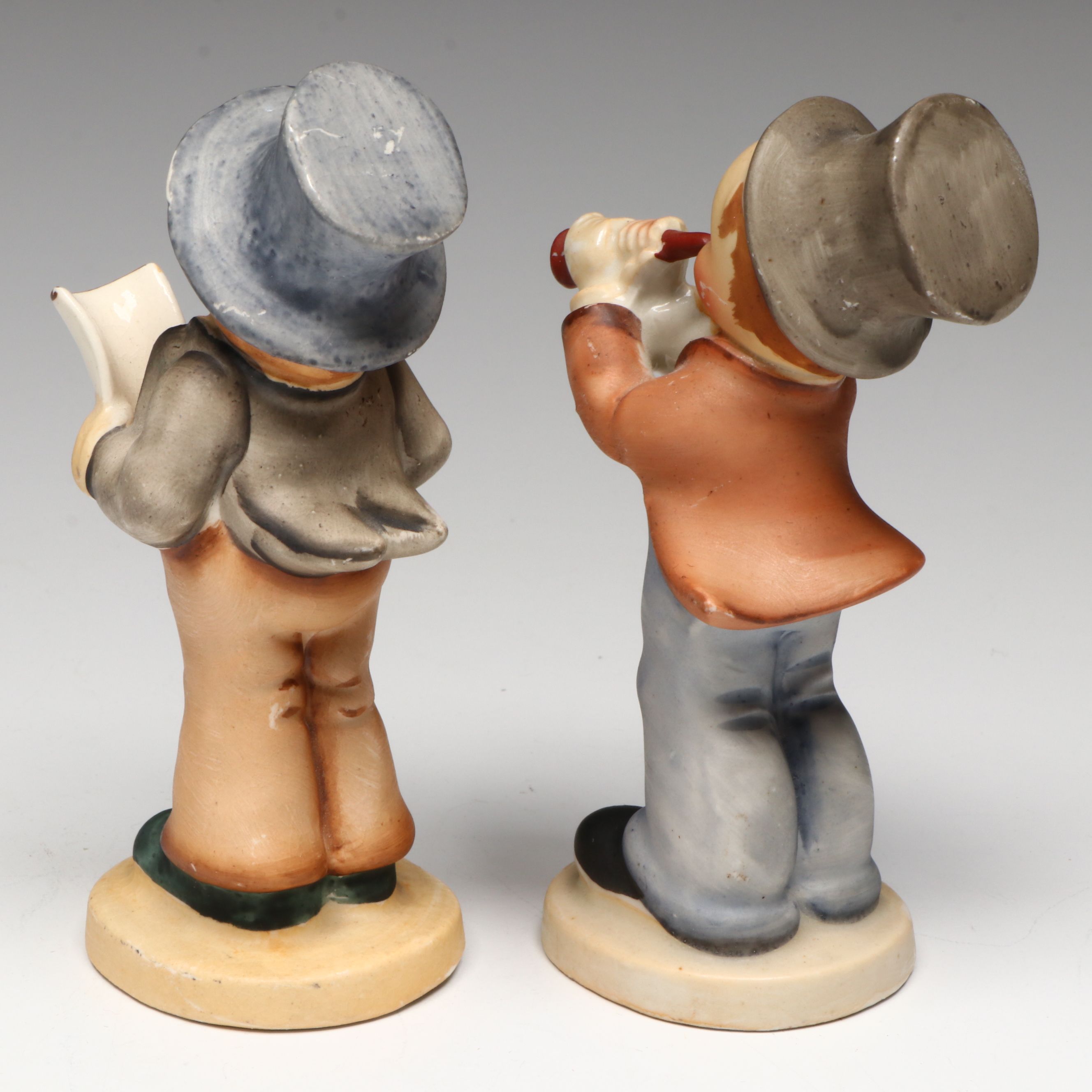 Porcelain Boy and Bulldog Figurines