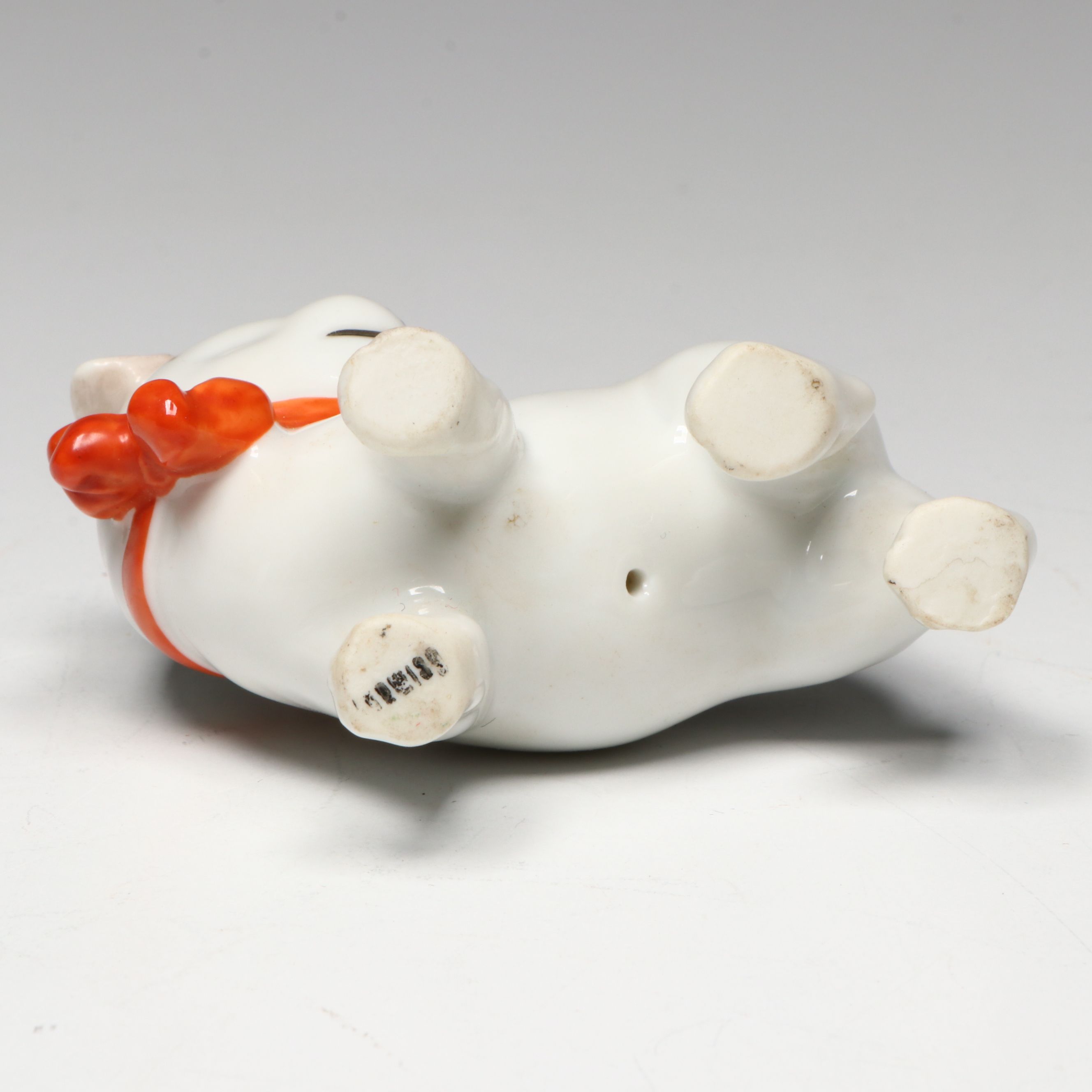 Porcelain Boy and Bulldog Figurines