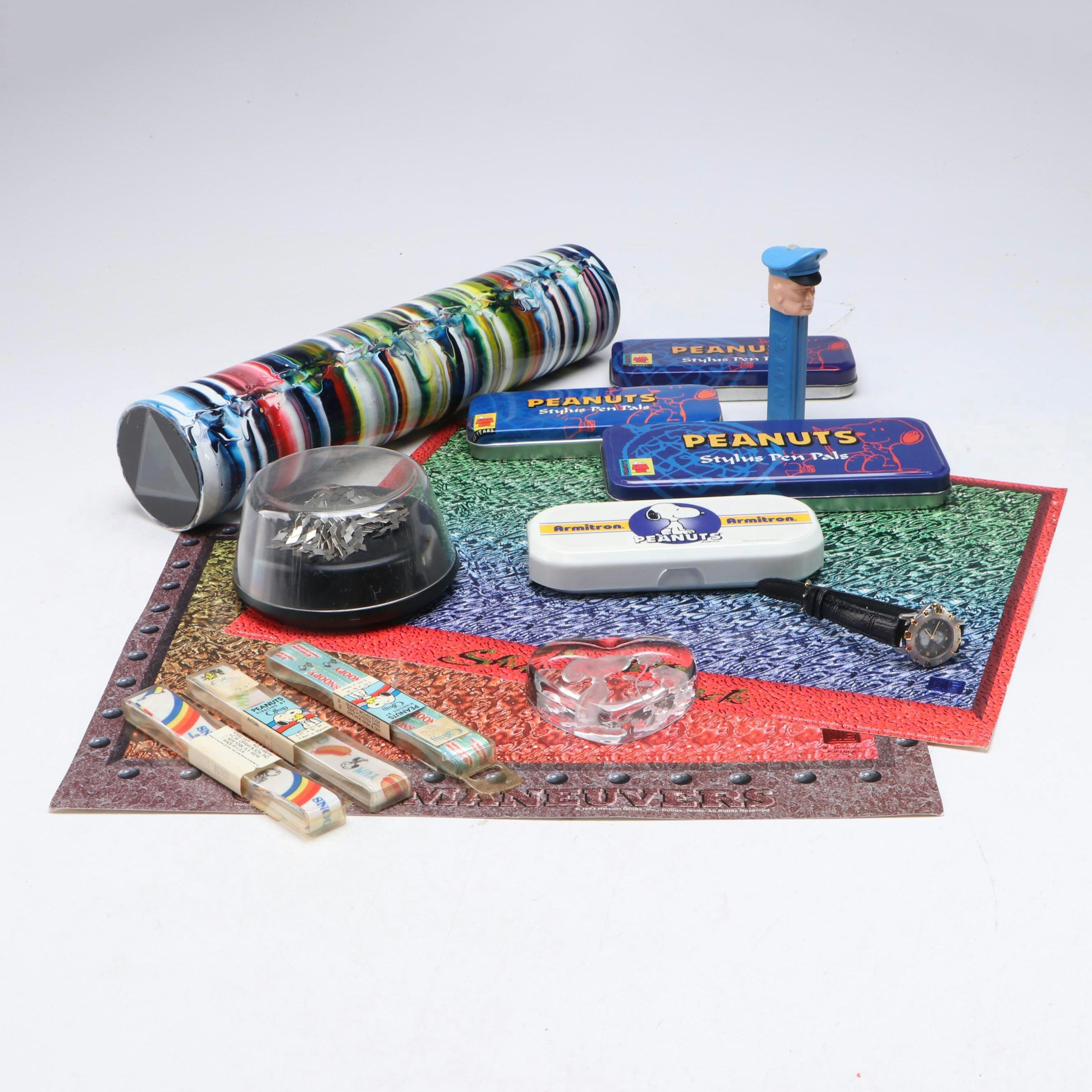 Peanuts Snoopy Stylus Pens, Ribbons and Watches with Kaleidoscope and More