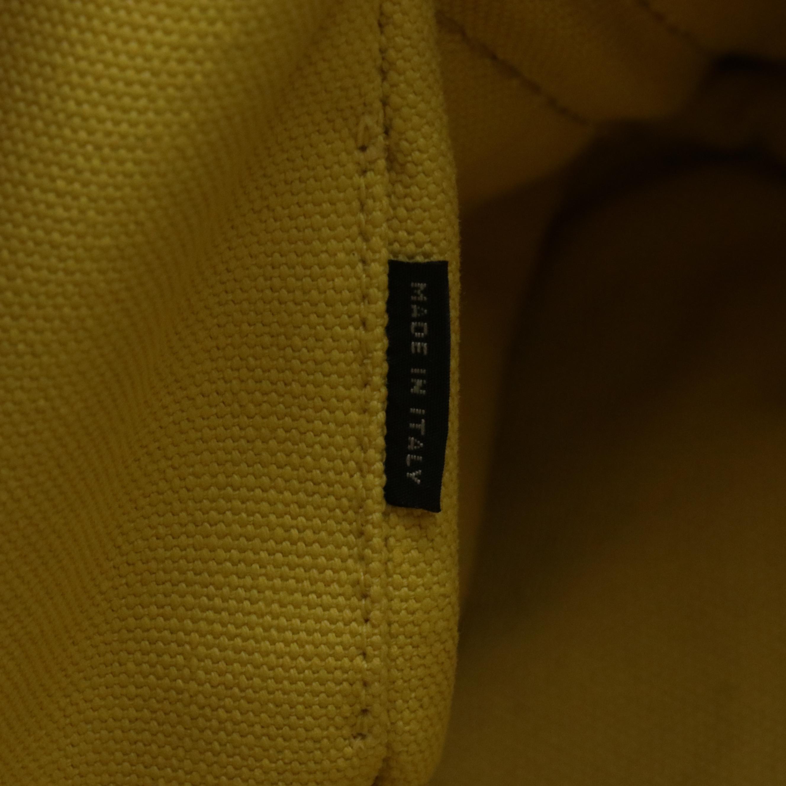 Prada Large Canapa Logo Tote in Ananas Yellow Canvas