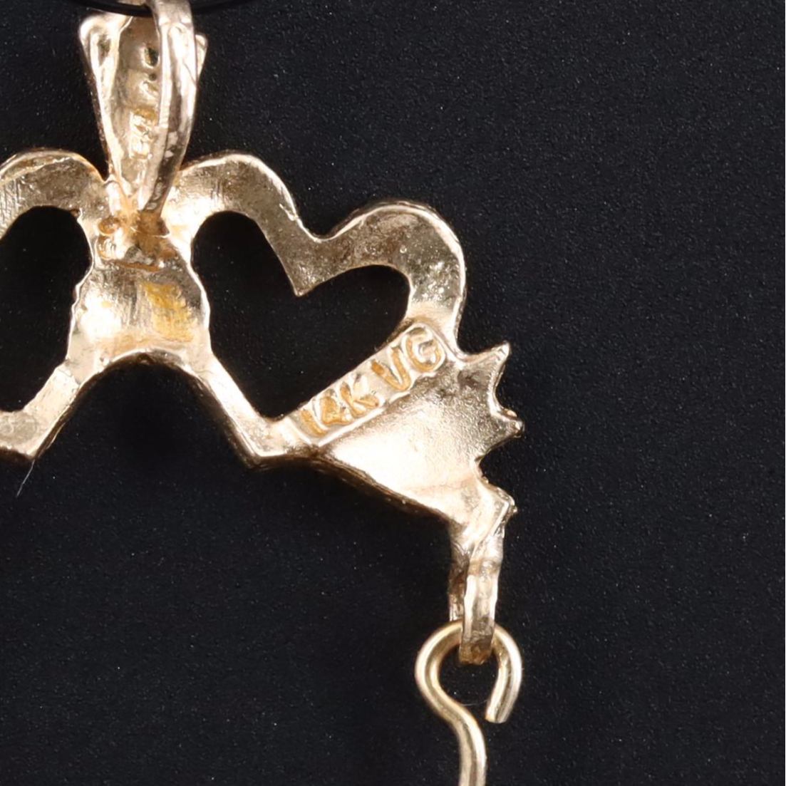 14K Charm Holder Including 18K and 14K 0.02 CTW Diamond Charms