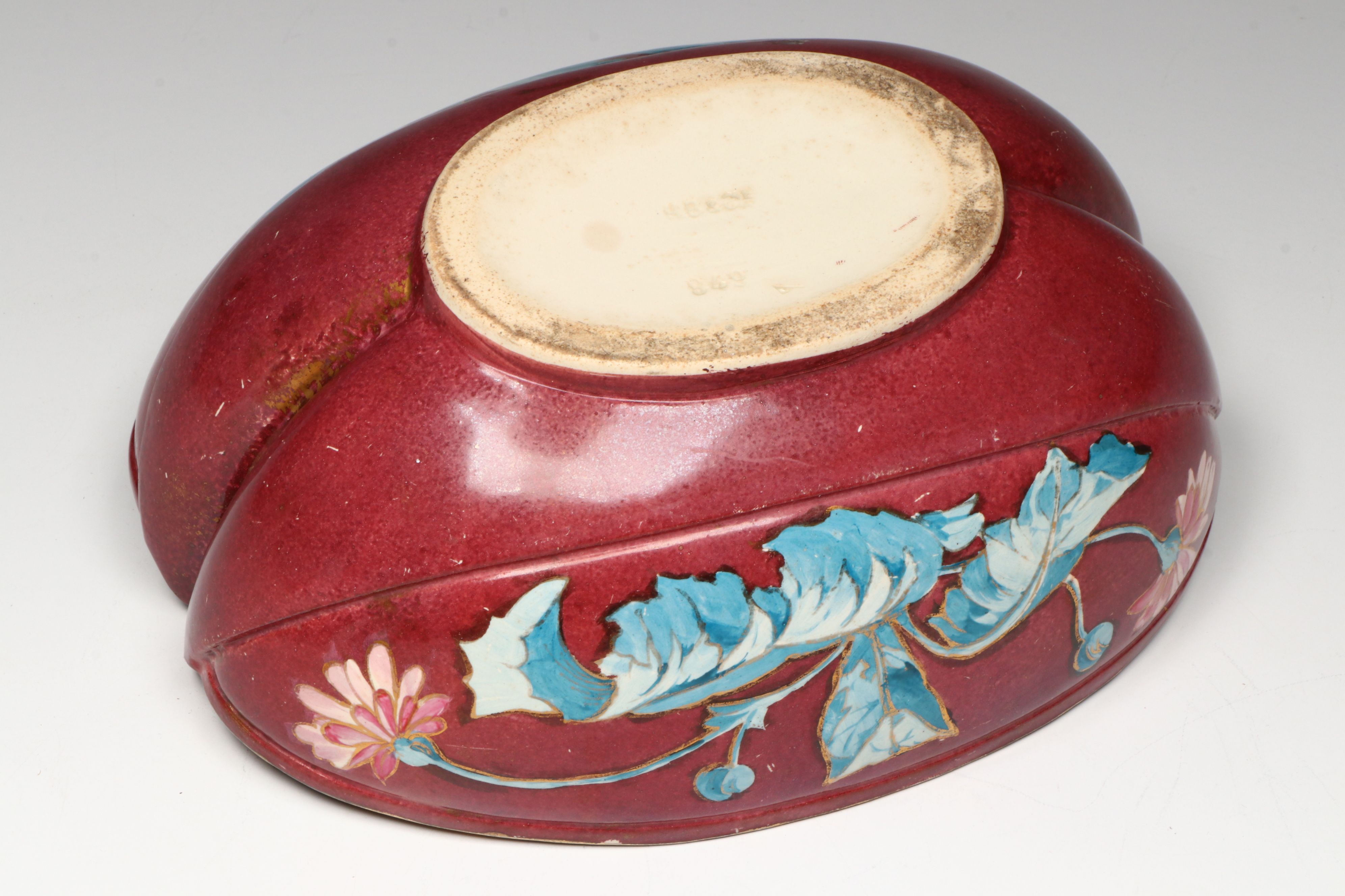 Nora Fenton Porcelain Basket, Toyo Porcelain Birds, and Porcelain Floral Bowl