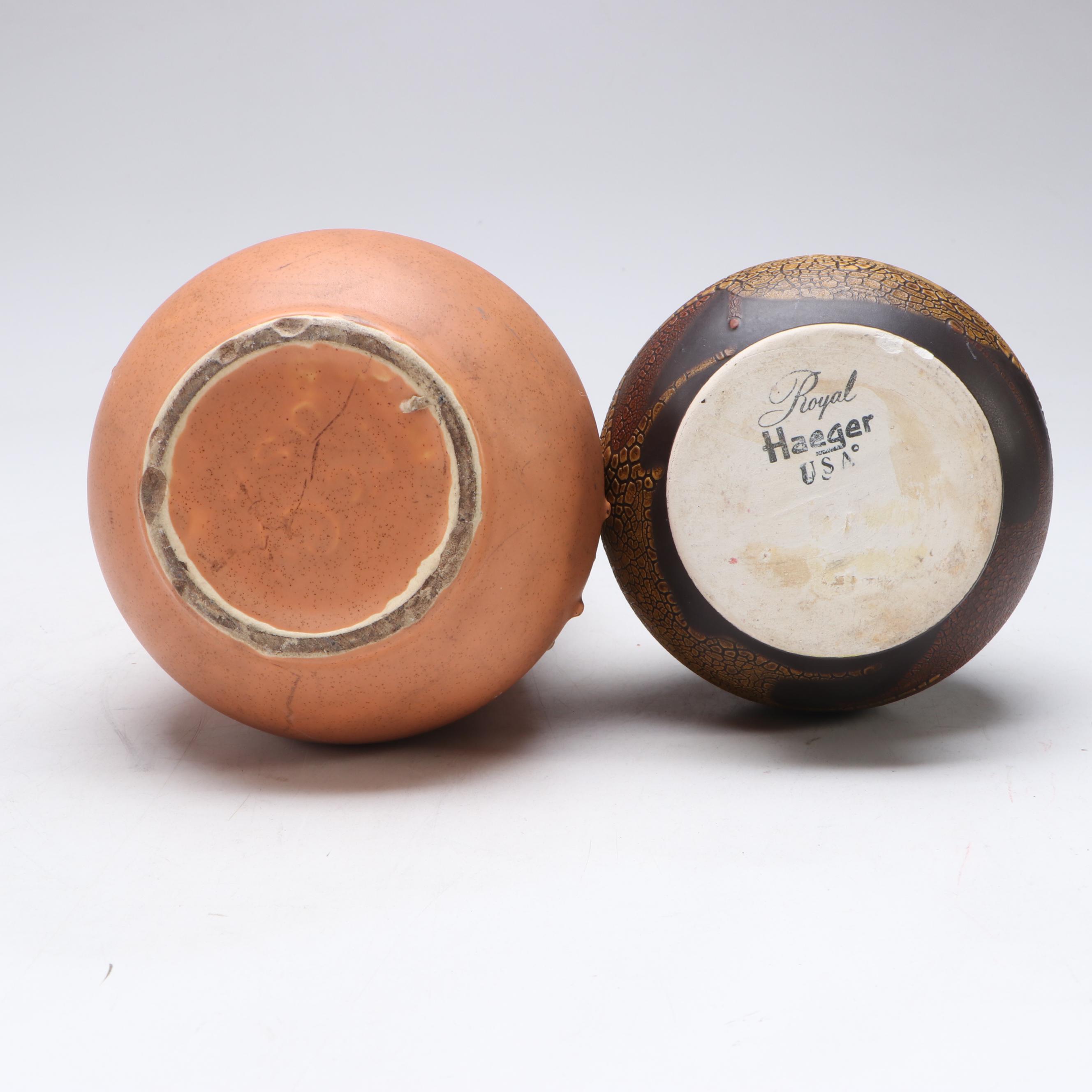 Royal Haeger "Earth Wrap," McCoy and Danish Art Pottery Vases