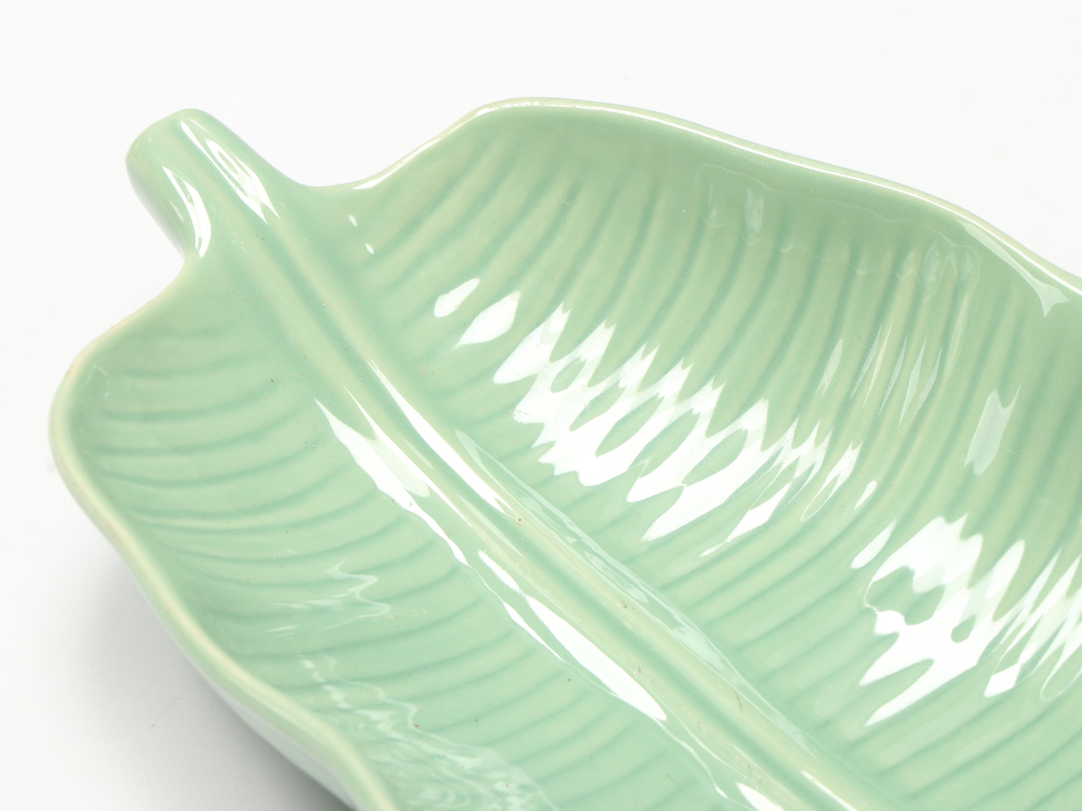 Majolica Leaf-Form Bowls with "Love Brunch" Cookbook