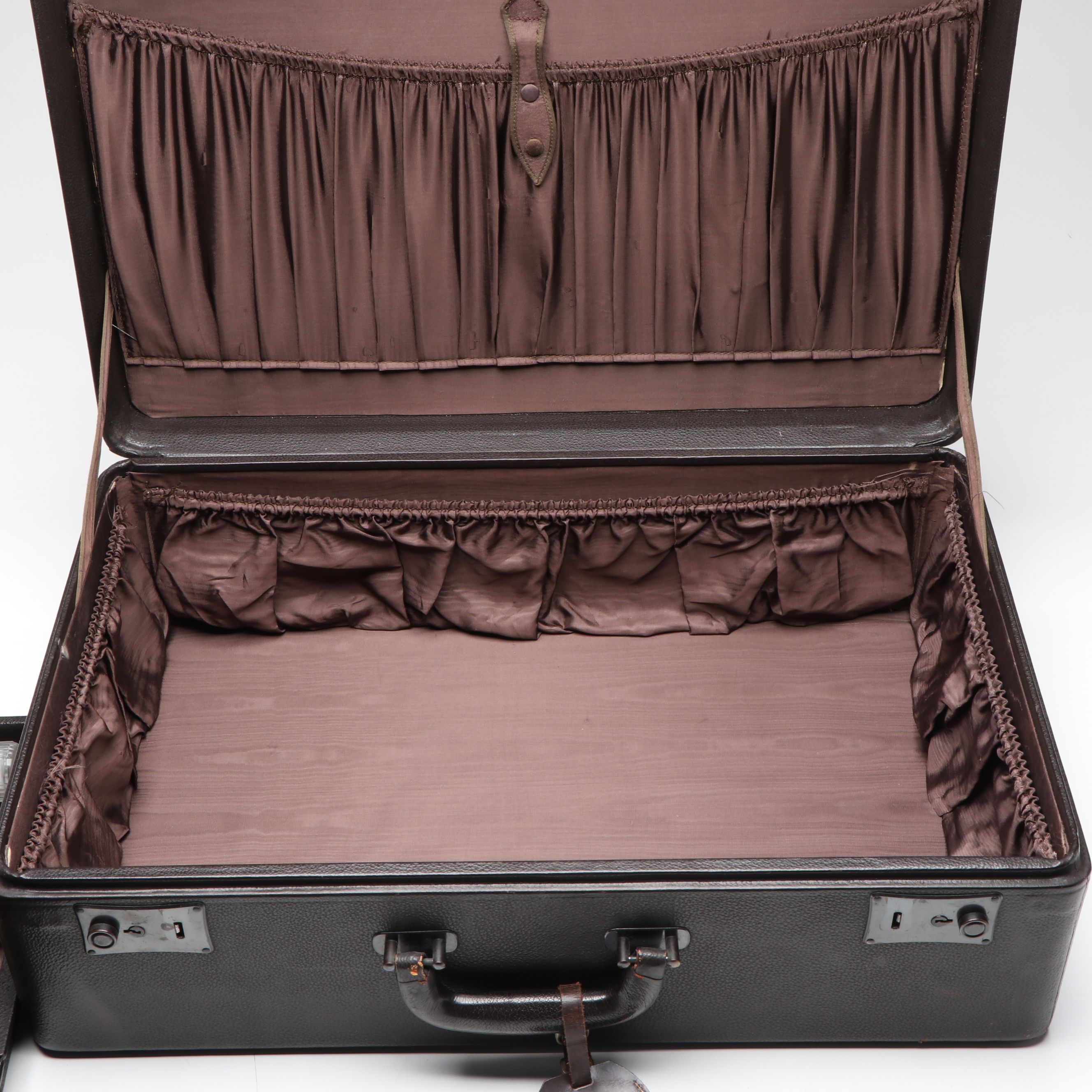 Art Deco Glass and Celluloid Vanity Set and Case, Early to Mid-20th Century