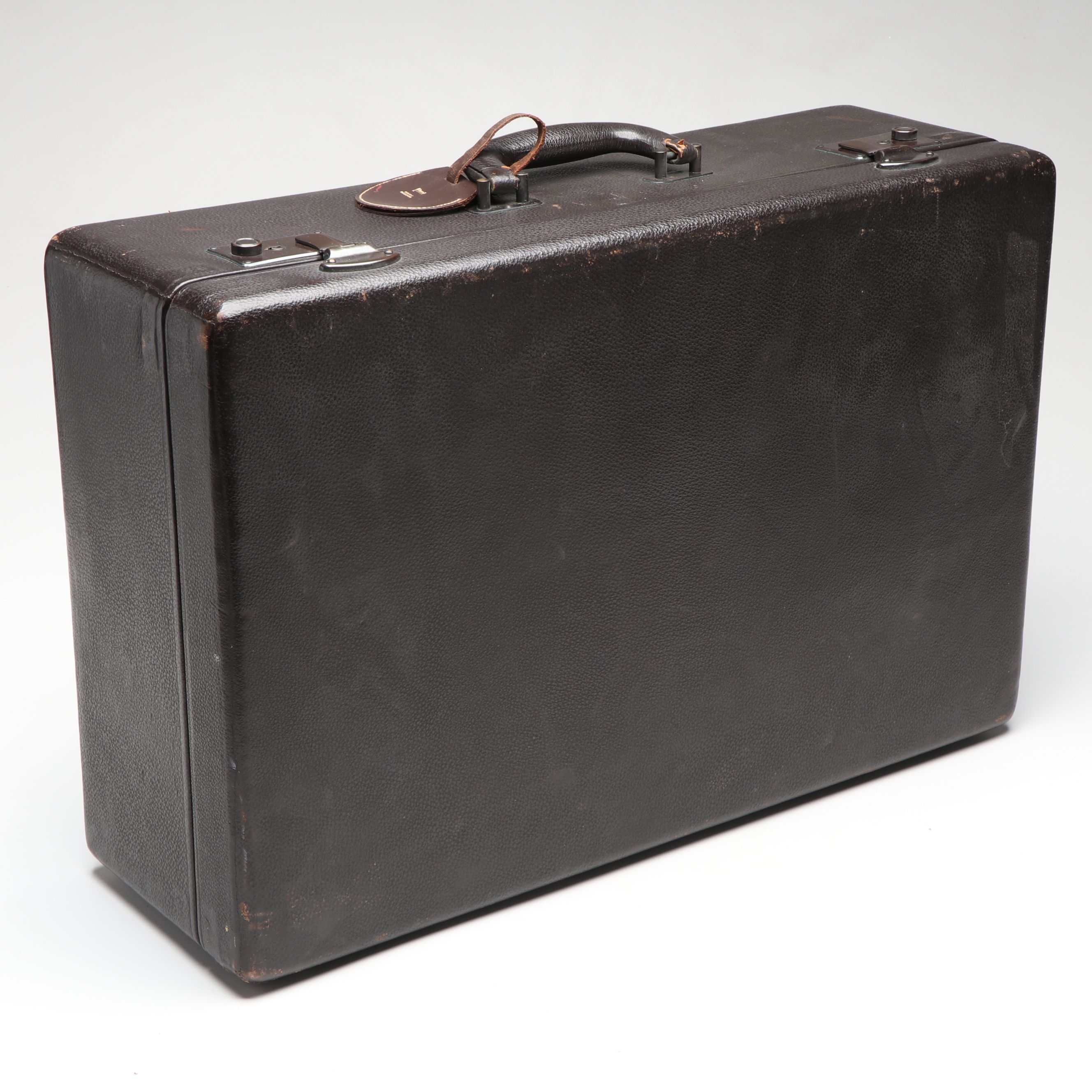 Art Deco Glass and Celluloid Vanity Set and Case, Early to Mid-20th Century