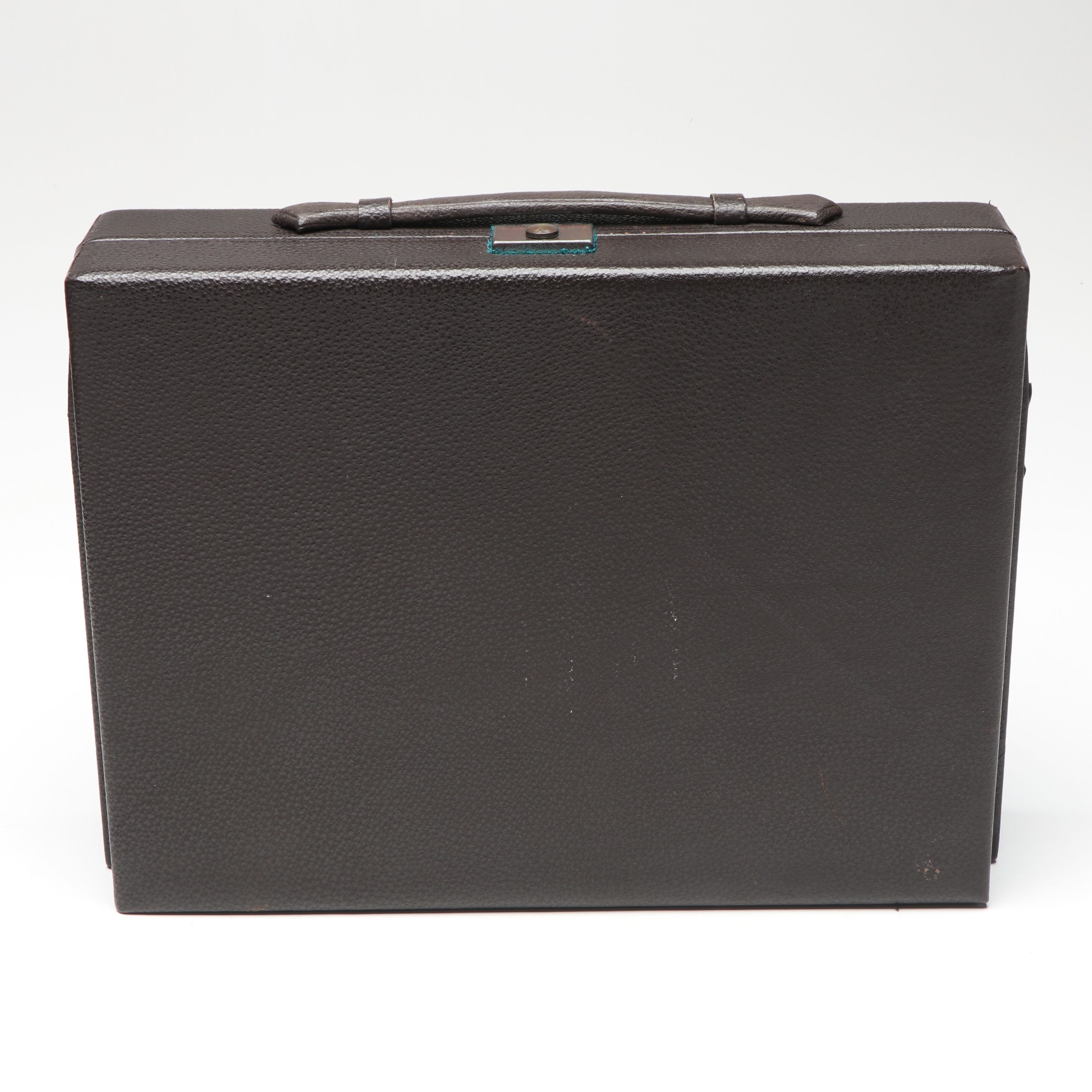 Art Deco Glass and Celluloid Vanity Set and Case, Early to Mid-20th Century