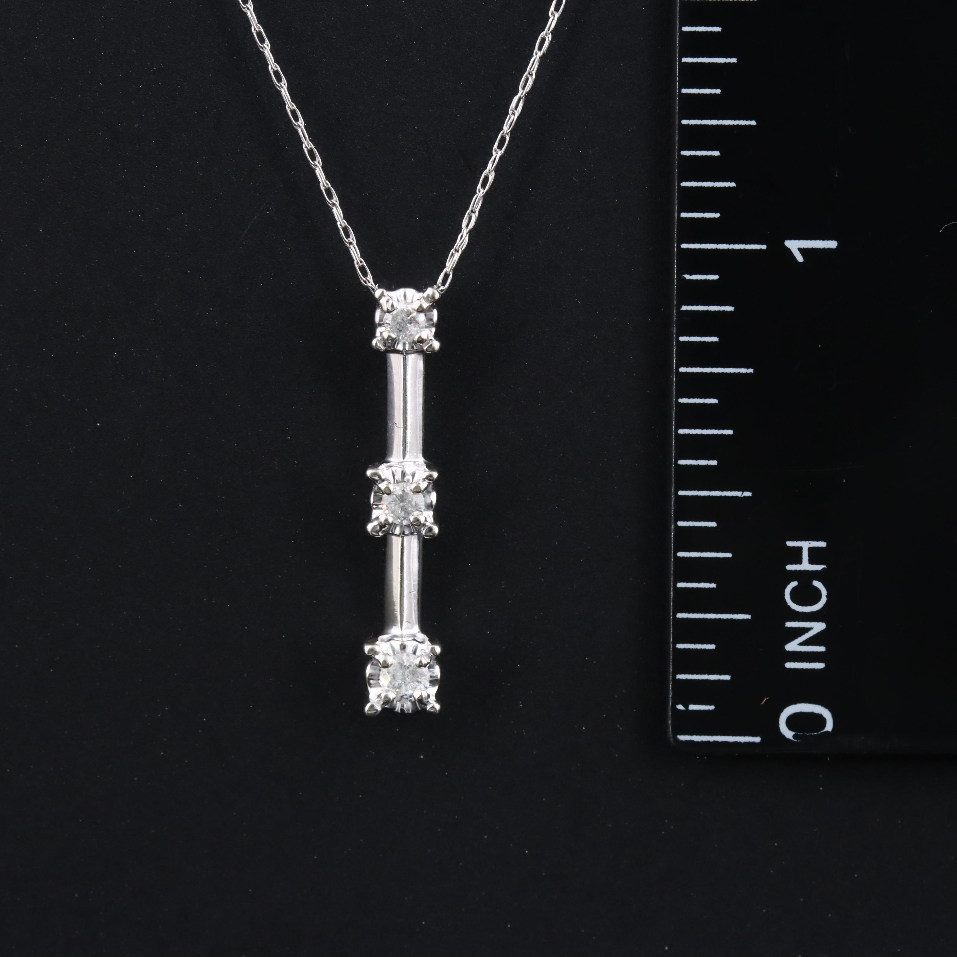 10K 0.15 CTW Diamond Pendant on 14K Chain