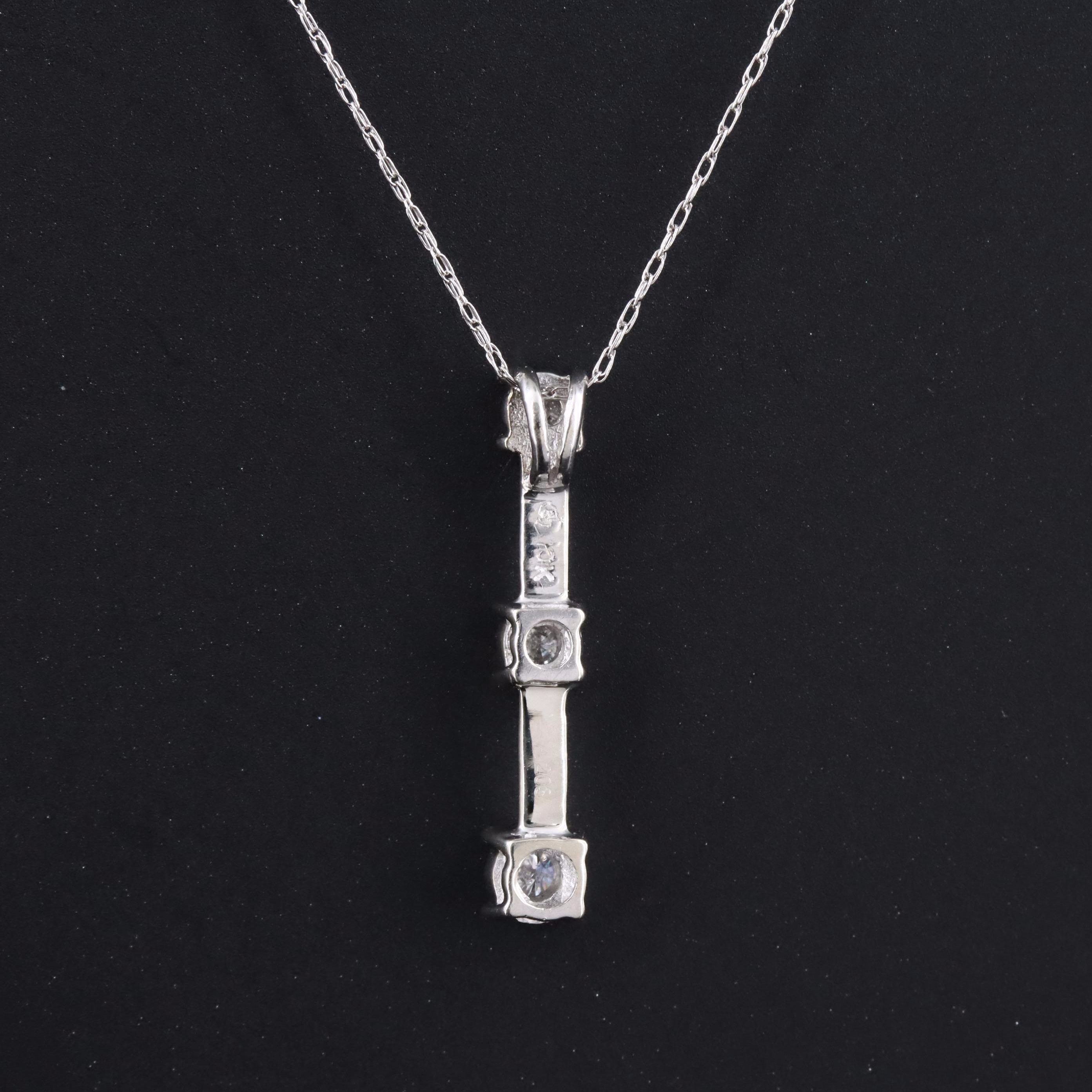 10K 0.15 CTW Diamond Pendant on 14K Chain