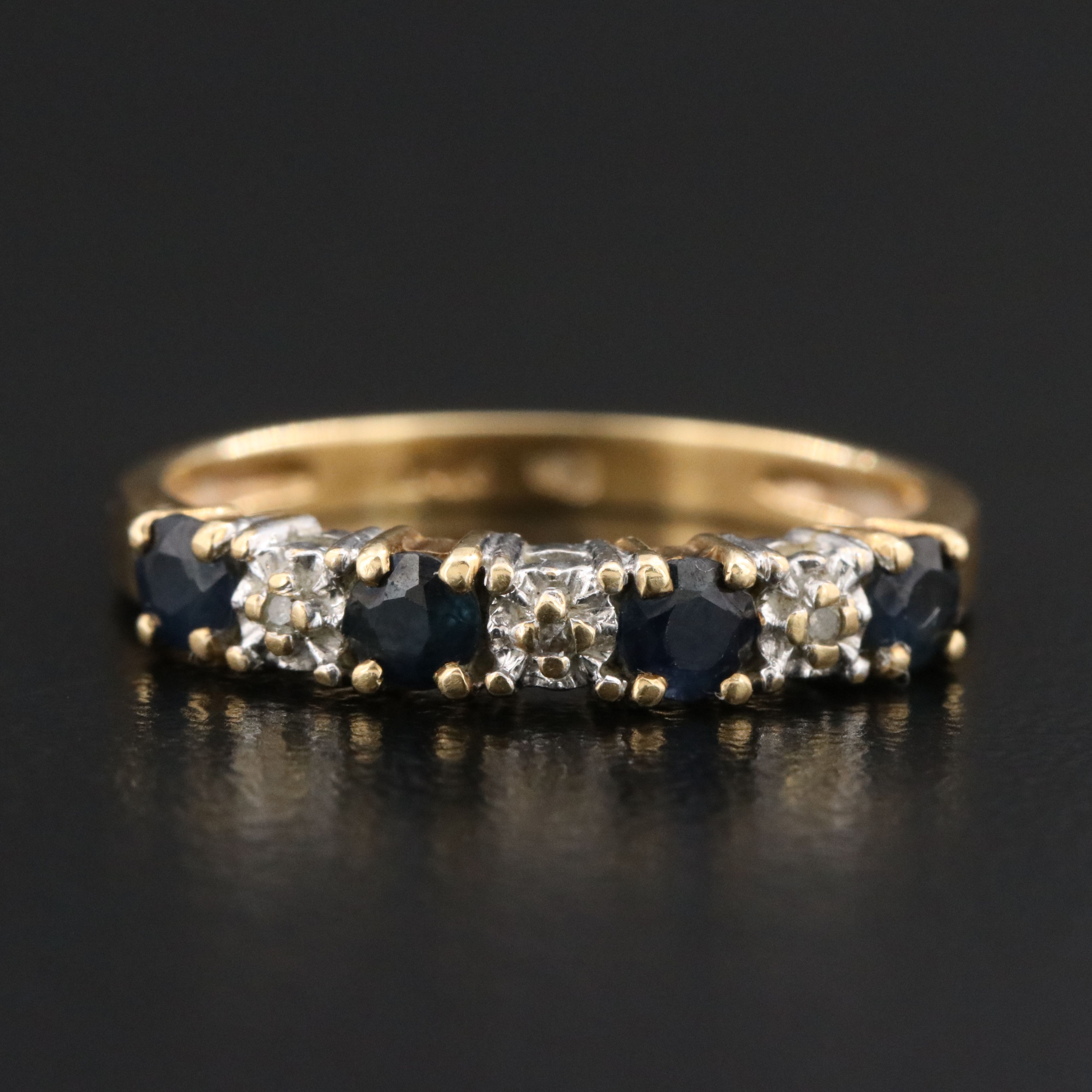 14K Sapphire and Diamond Ring