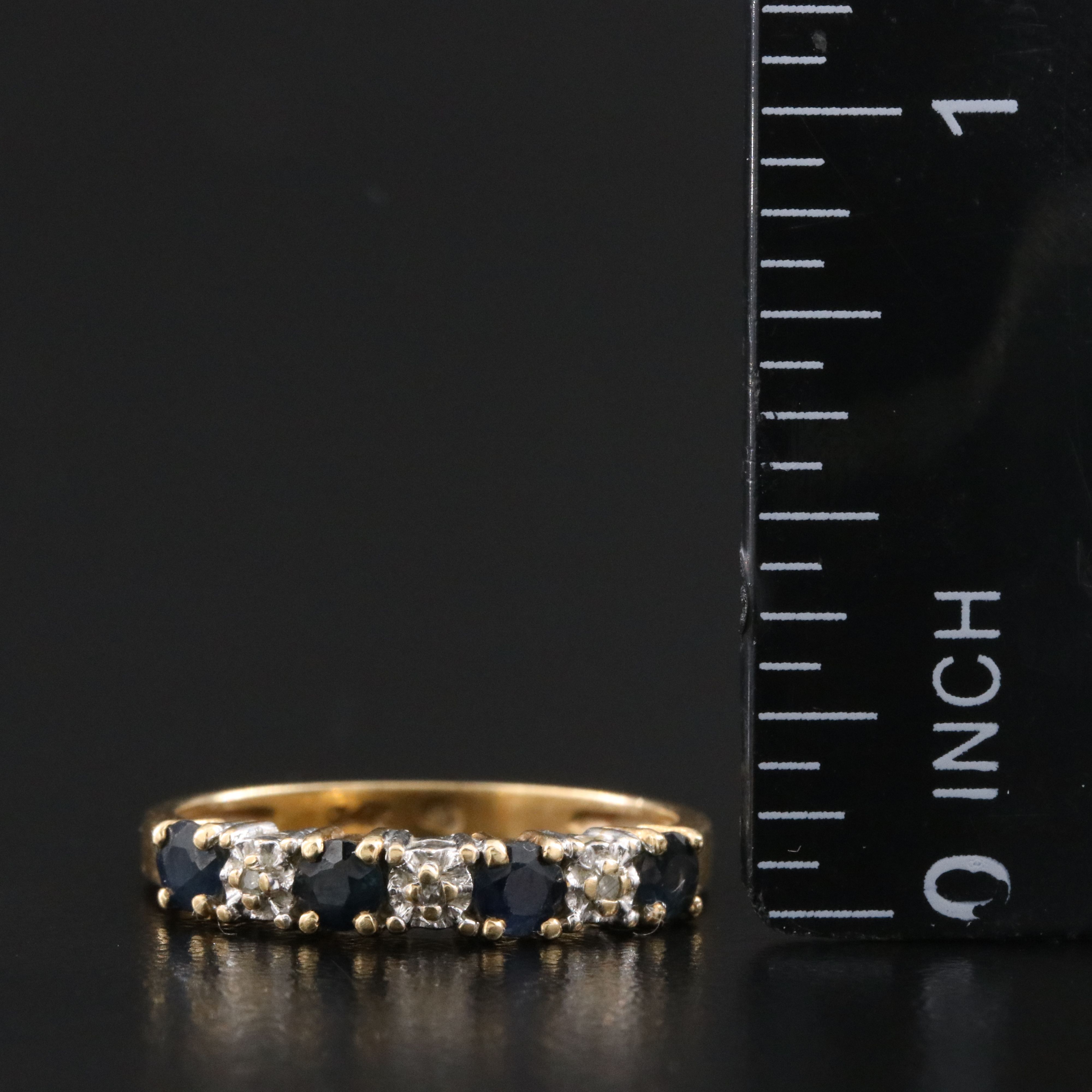 14K Sapphire and Diamond Ring