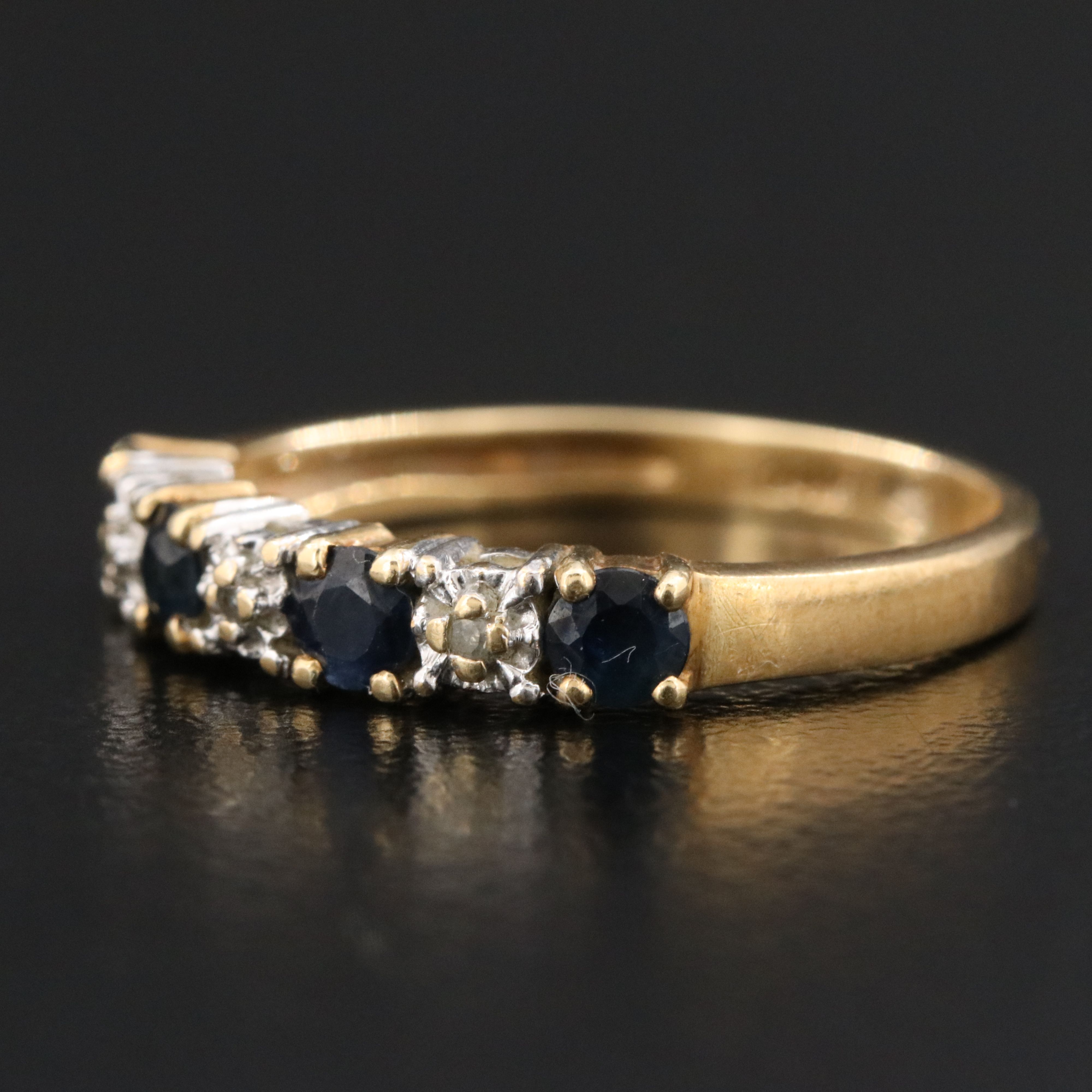 14K Sapphire and Diamond Ring