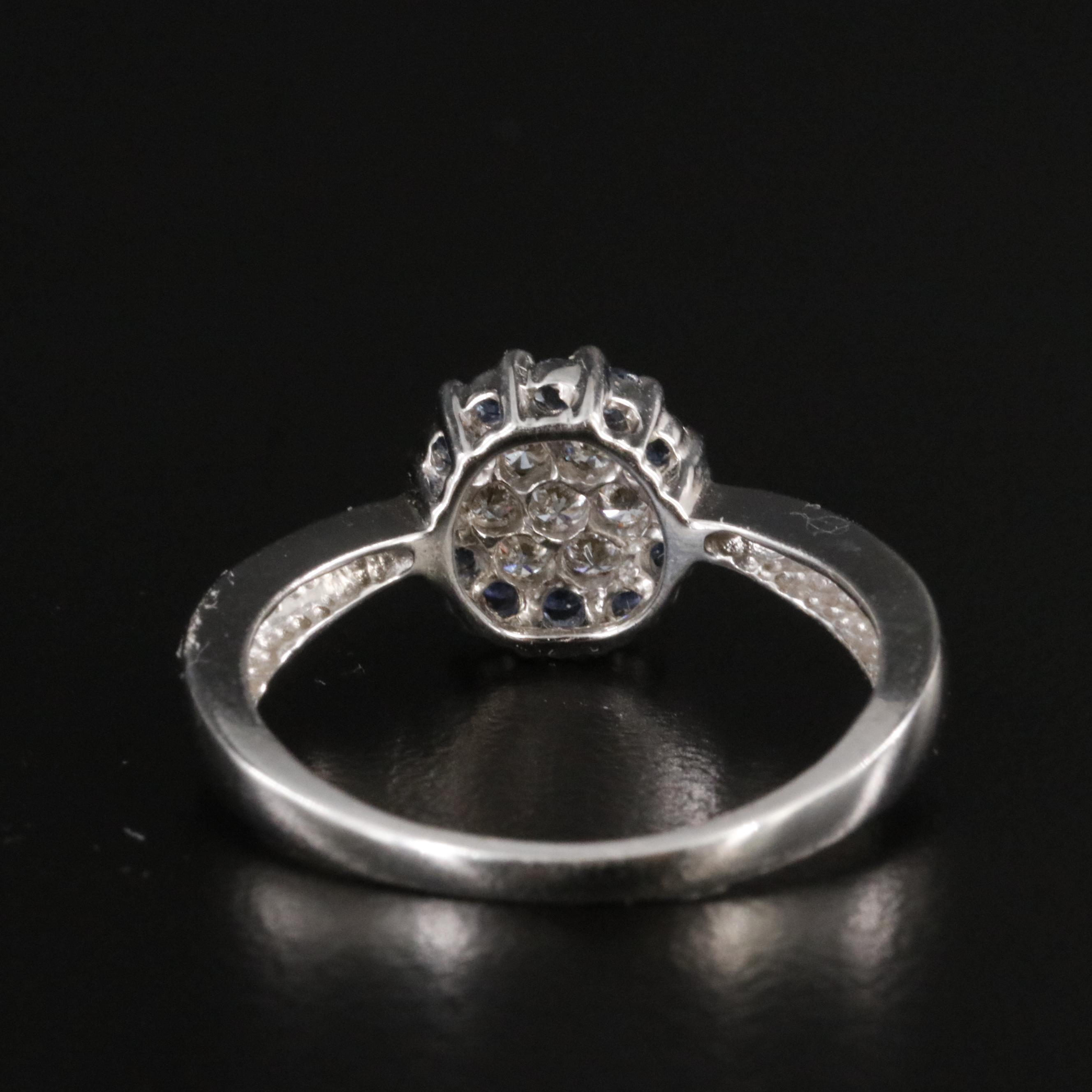 18K Diamond and Sapphire Ring